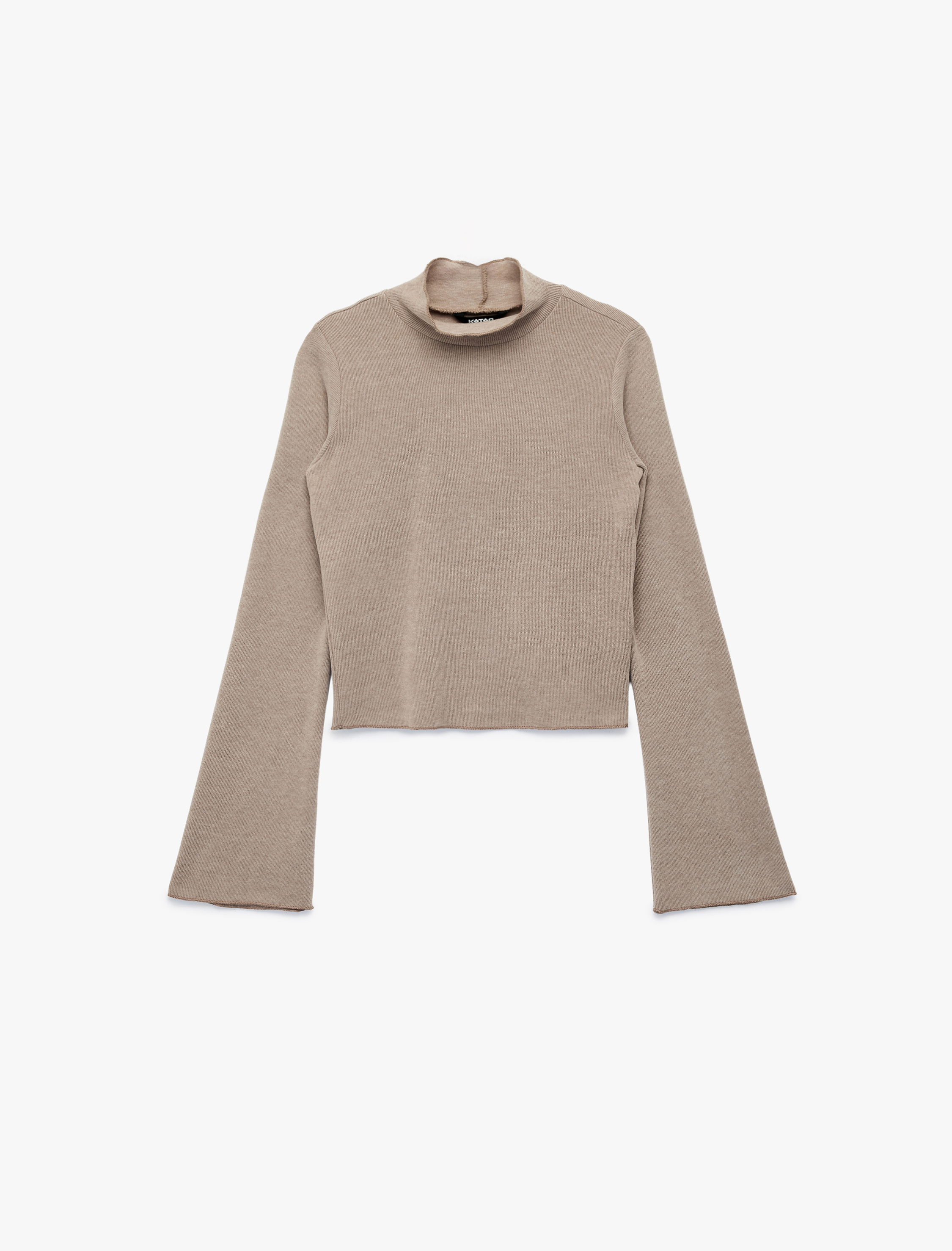   Slim Fit Uzun Çan Kollu Dik Yaka Bluz