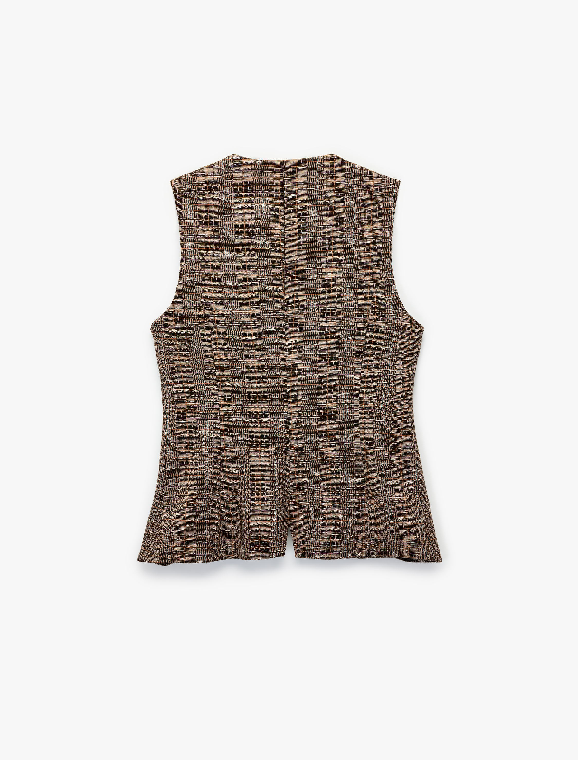   Koton X Melis Ağazat - Slim Fit Bisiklet Yaka Düğmeli Ekose Yelek