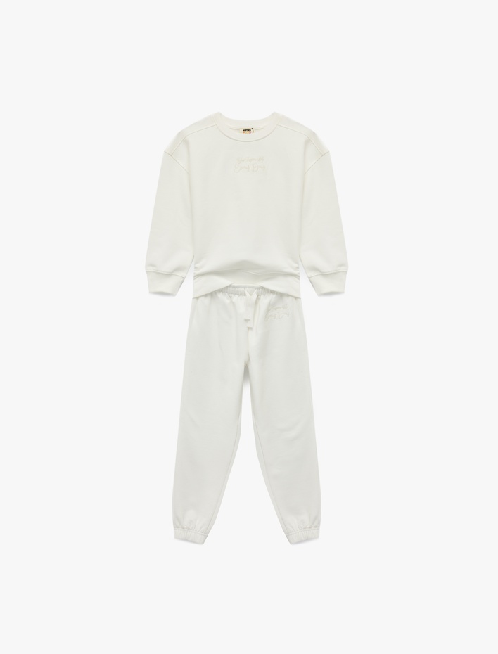 Kız Çocuk 2'li Basic Eşofman Takımı