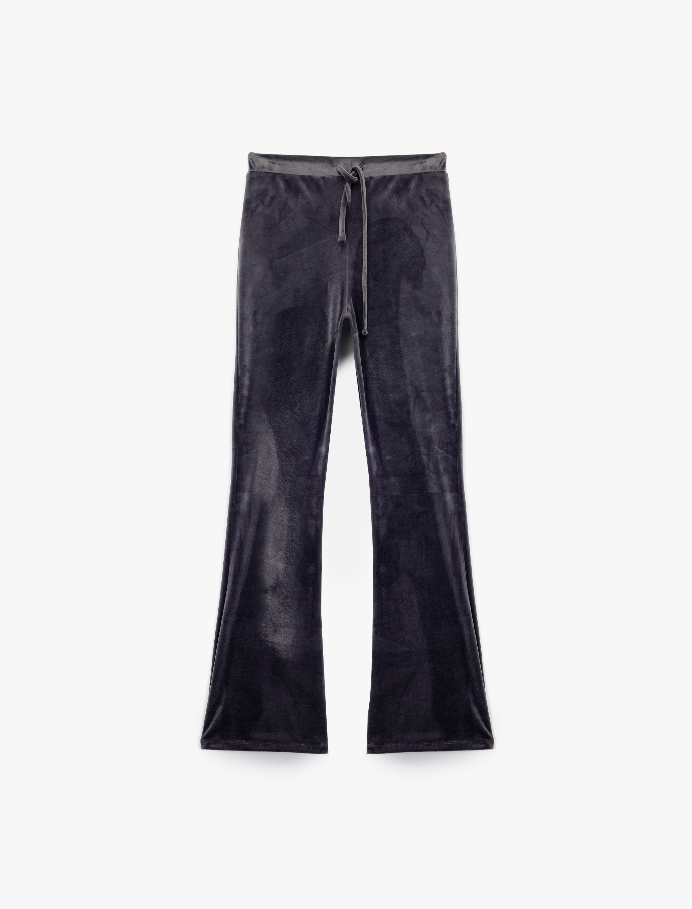   Beli Bağcıklı Rahat Kalıp Kadife Pijama Altı