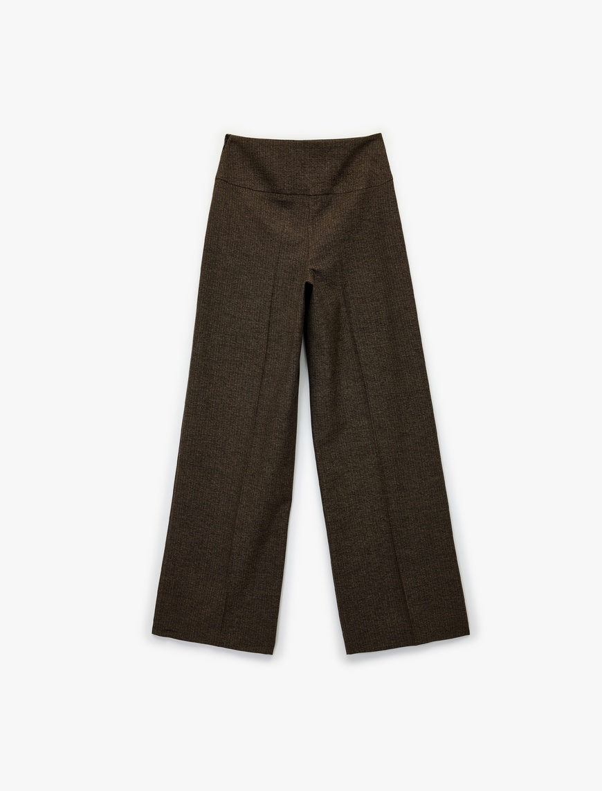   Koton X Melis Ağazat - Regular Fit Geniş Paça Kumaş Pantolon