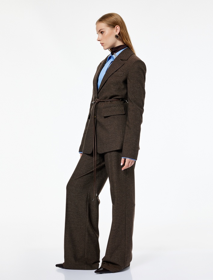  Koton X Melis Ağazat - Regular Fit Geniş Paça Kumaş Pantolon