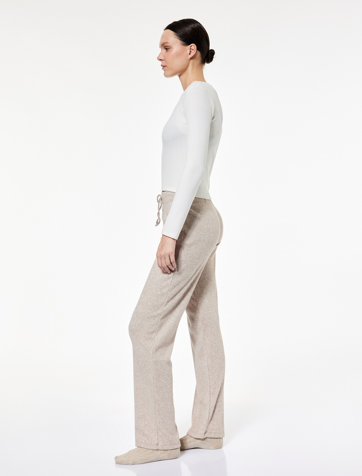  Rahat Kesim Viskon Karışımlı Beli Bağlamalı Pijama Altı