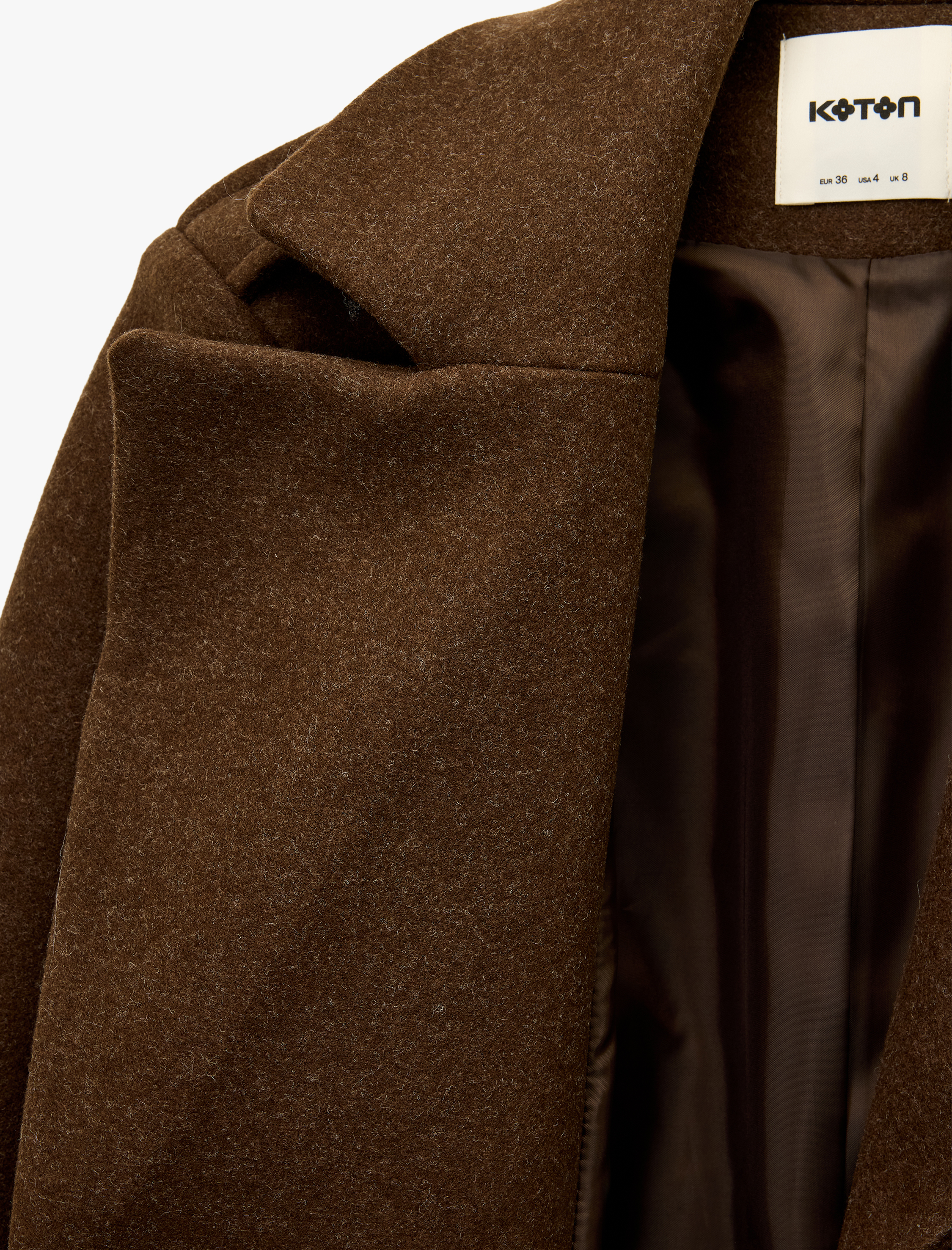   Trenç Kaban Kaşe Cepli Kemerli Kruvaze Uzun Kollu