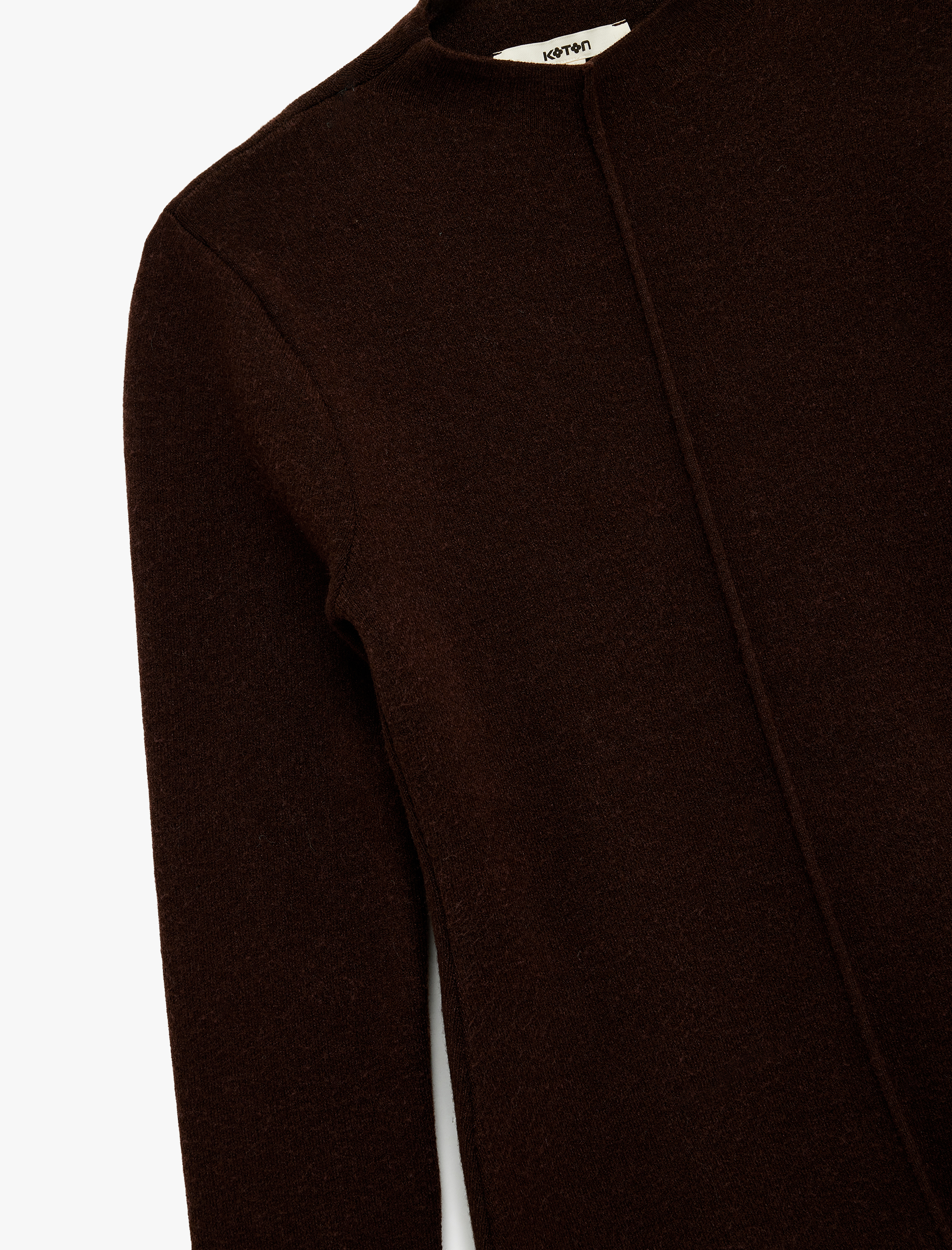   Hafif Dik Yaka Uzun Kollu Triko Kazak