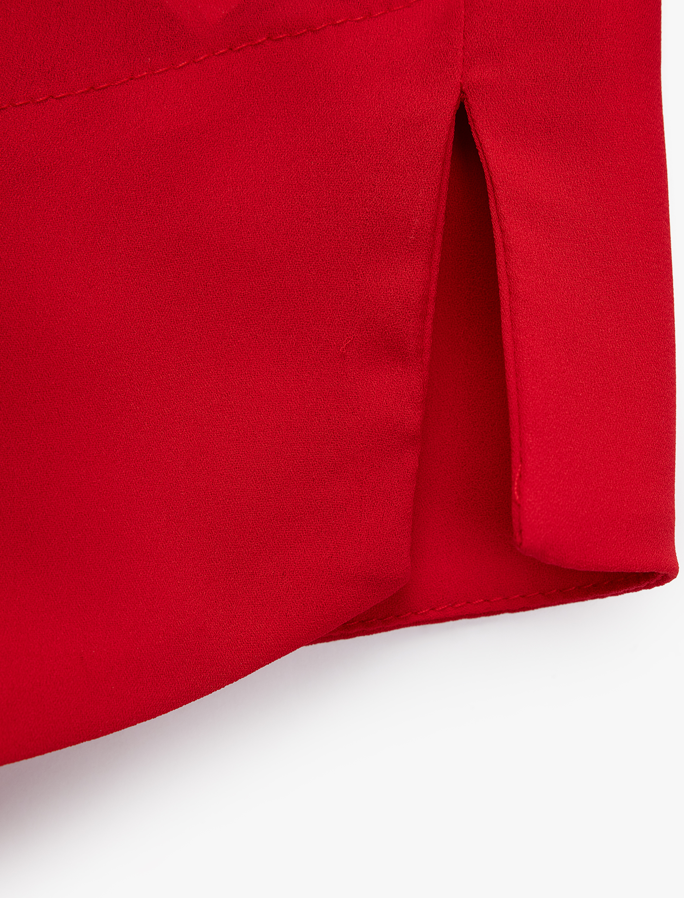   Regular Fit Uzun Kollu Dik Yaka Drapeli Bluz