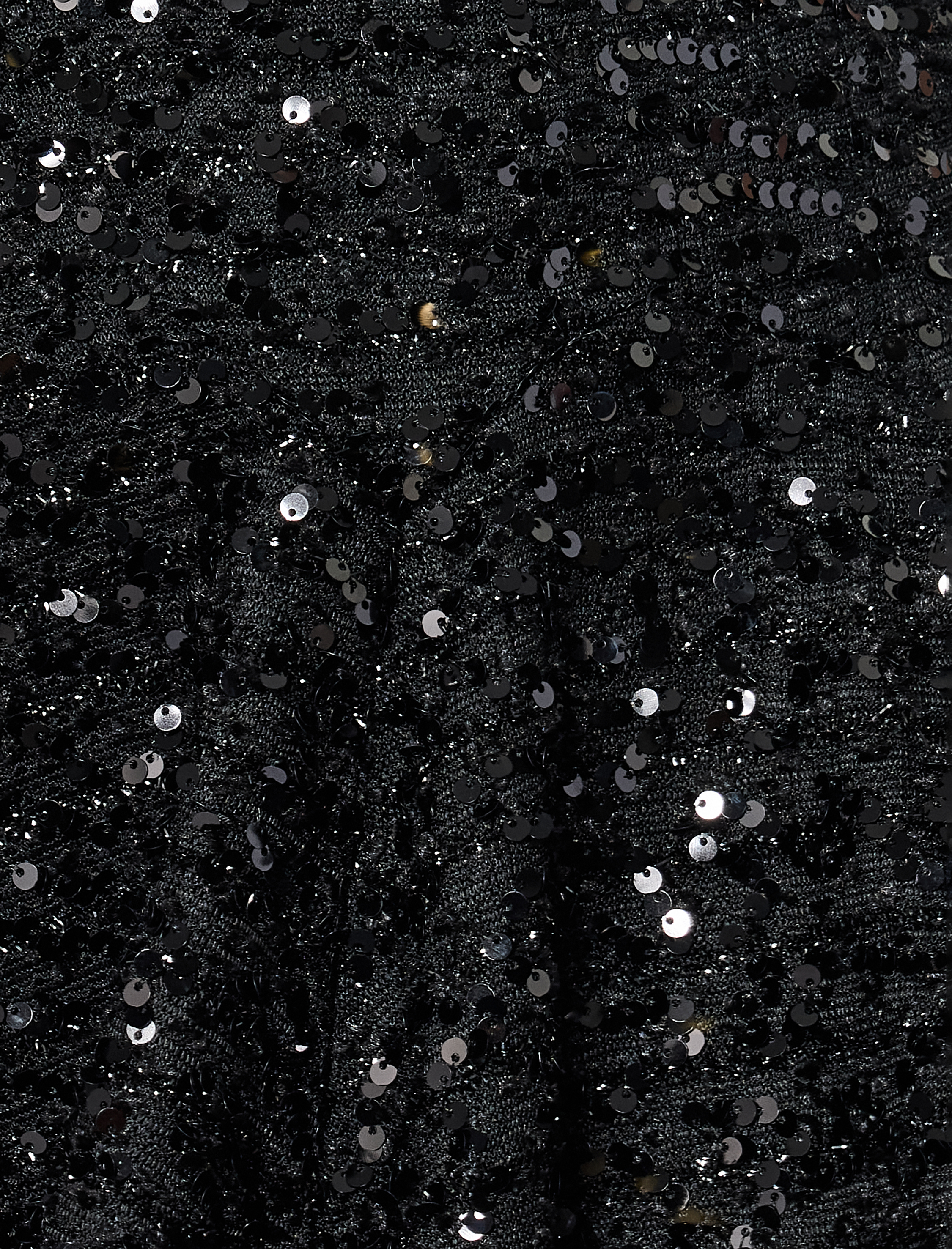   V Yaka Kısa Kollu Pullu Payetli Volanlı Mini Abiye Elbise