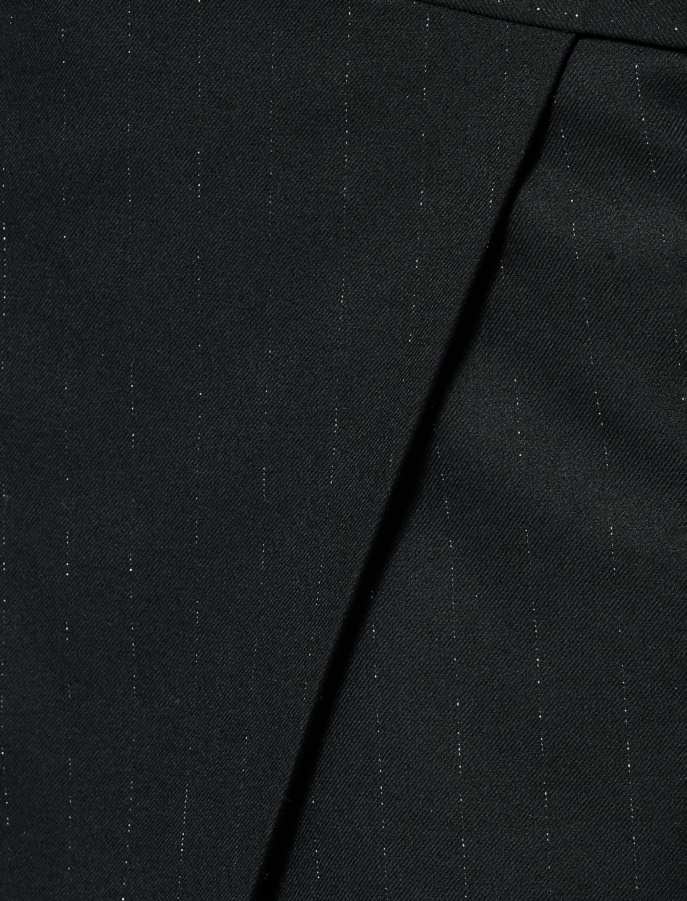   Metalik İplik Detaylı Slim Fit A Kesim Kruvaze Mini Etek