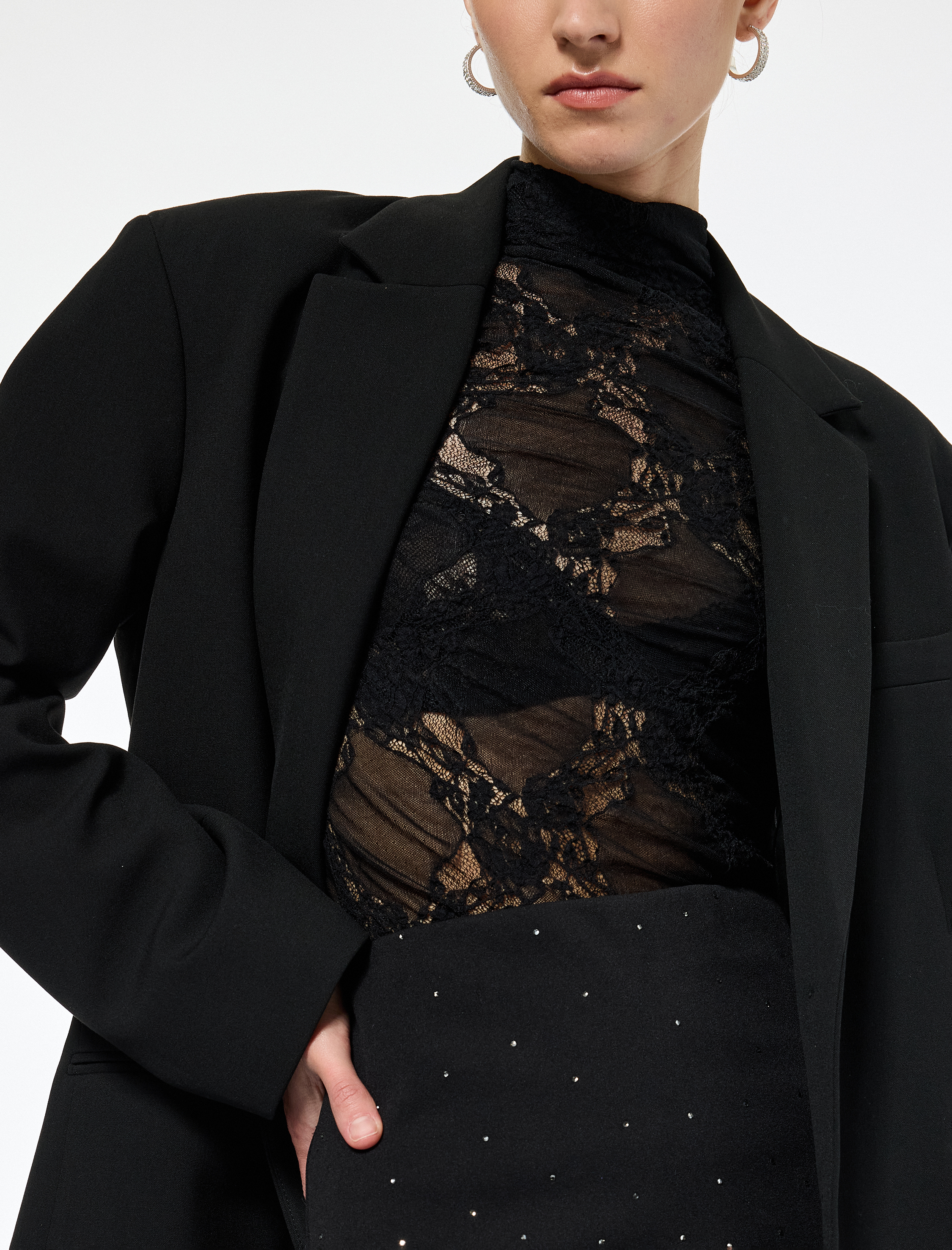   Taş Detaylı Mini Etek