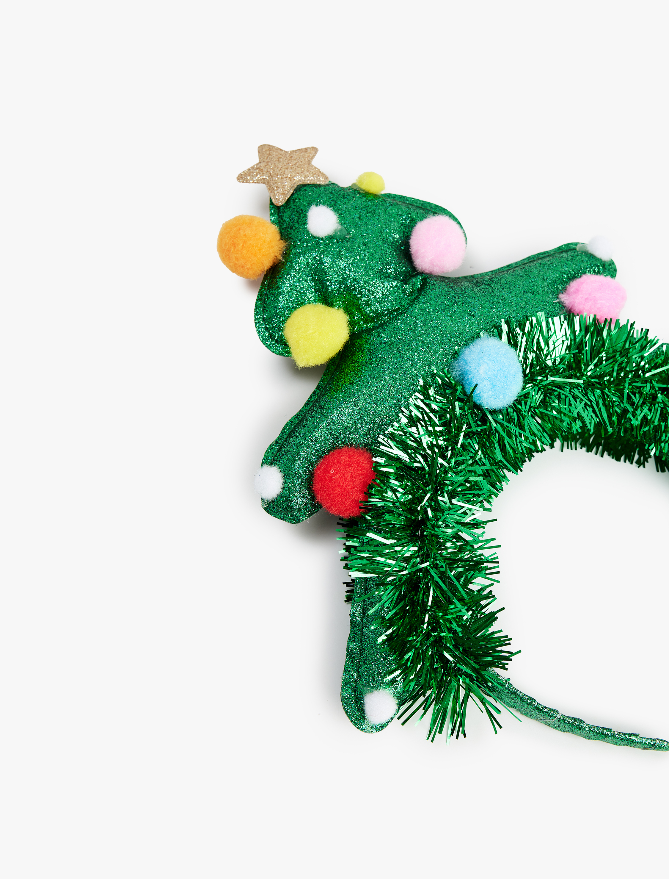  Kadın Simli Çam Ağacı Aplikeli Yılbaşı Tacı