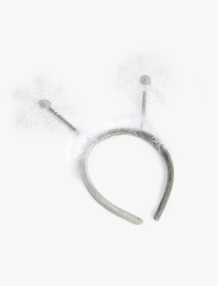 Kadın Kar Tanesi Aplikeli Yılbaşı Tacı