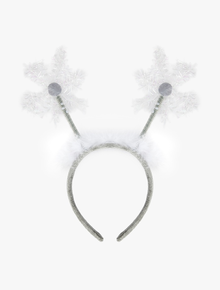 Kadın Kar Tanesi Aplikeli Yılbaşı Tacı