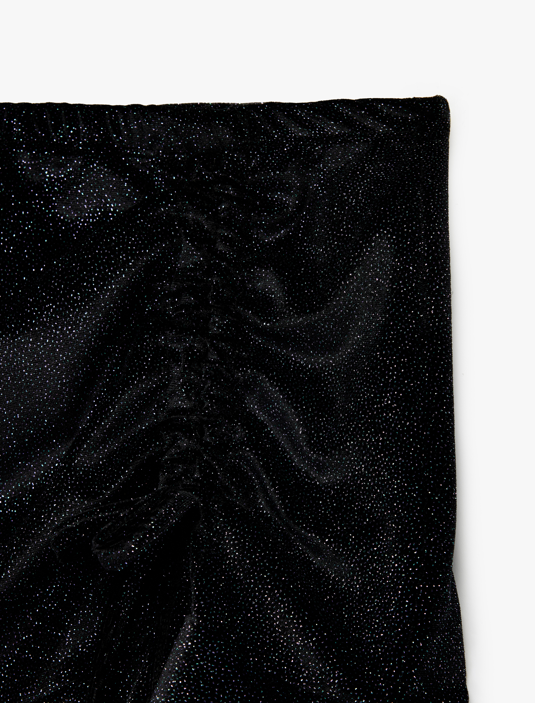 Kız Çocuk Beli Lastikli Drapeli Simli Fırfırlı Etek