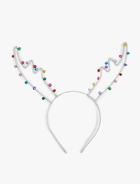 Geyik Boynuzu Detaylı Boncuklu Yılbaşı Tacı