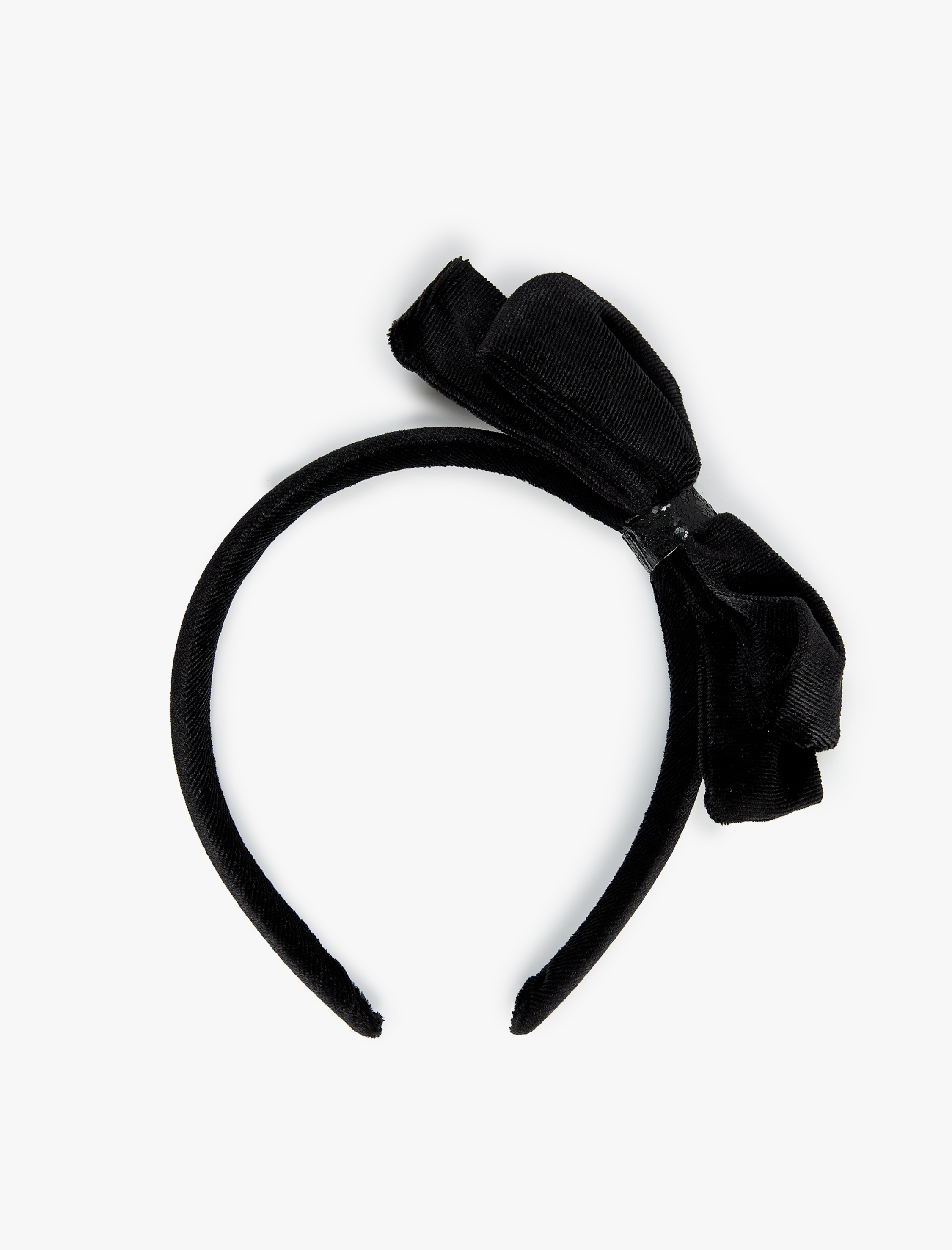 Kız Çocuk Fiyonklu Kadife Taç