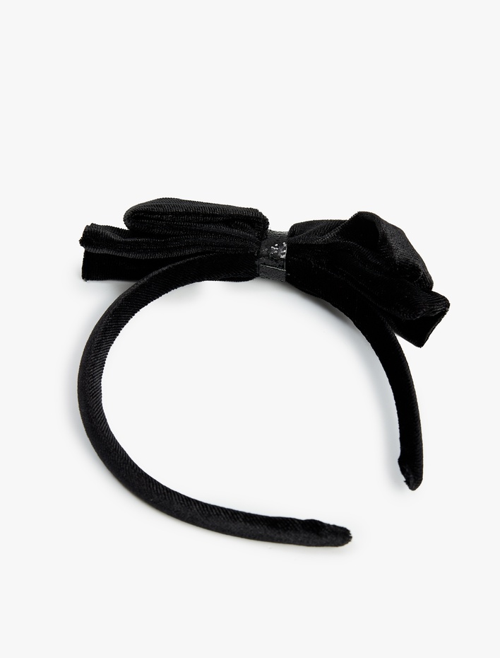 Kız Çocuk Fiyonklu Kadife Taç