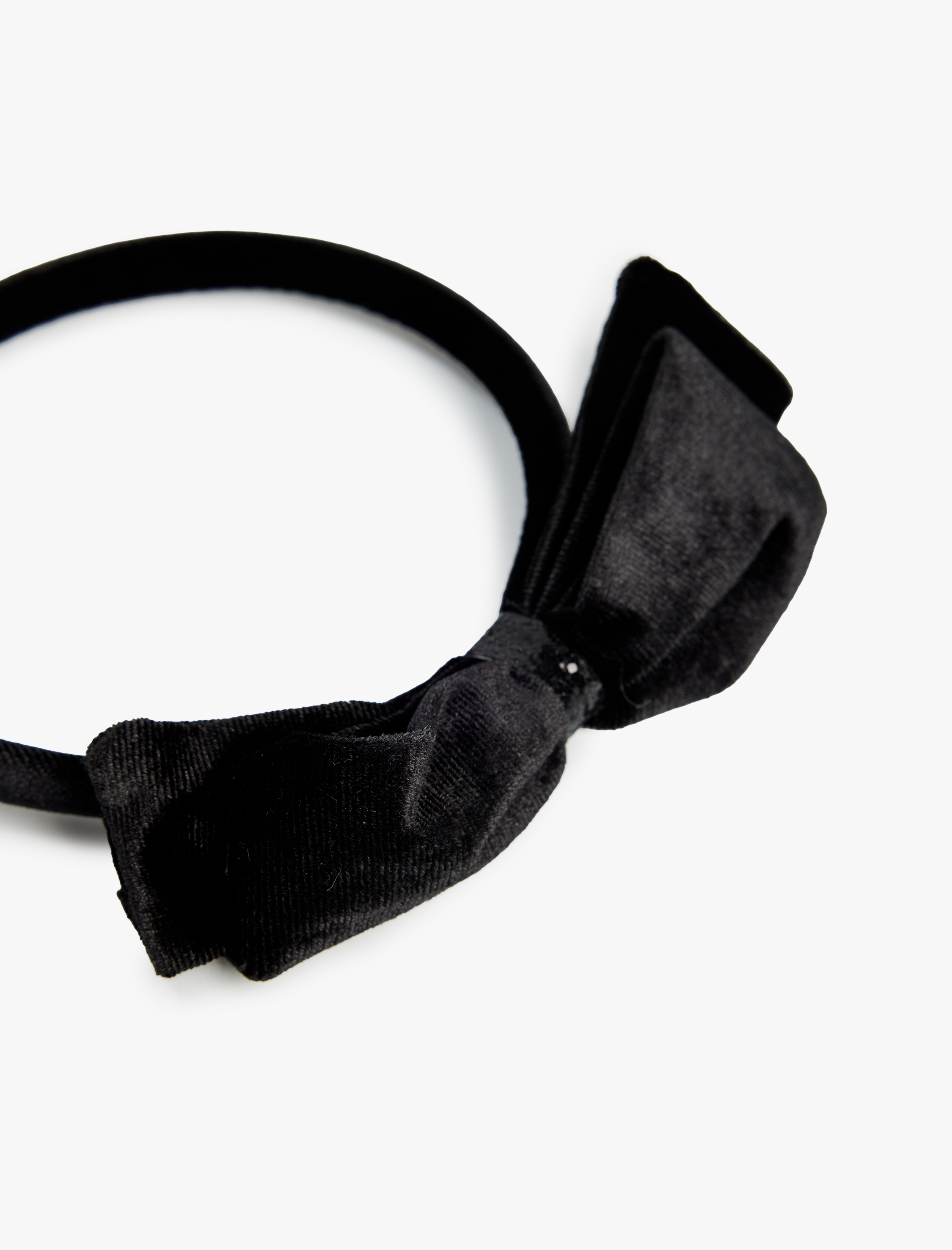 Kız Çocuk Fiyonklu Kadife Taç