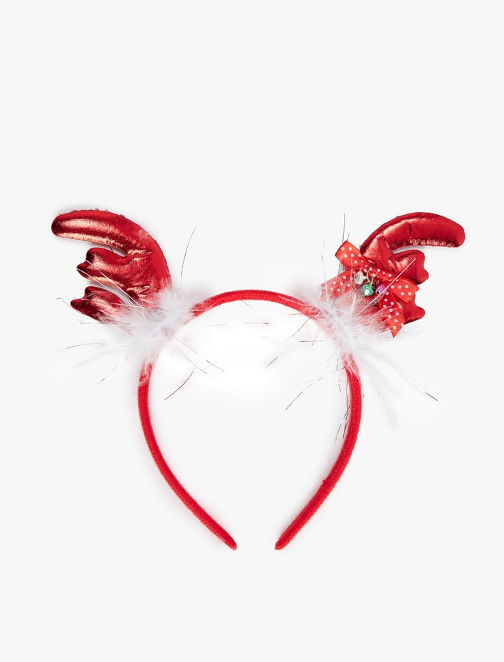 Kadın Geyik Boynuzu Detaylı Yılbaşı Tacı