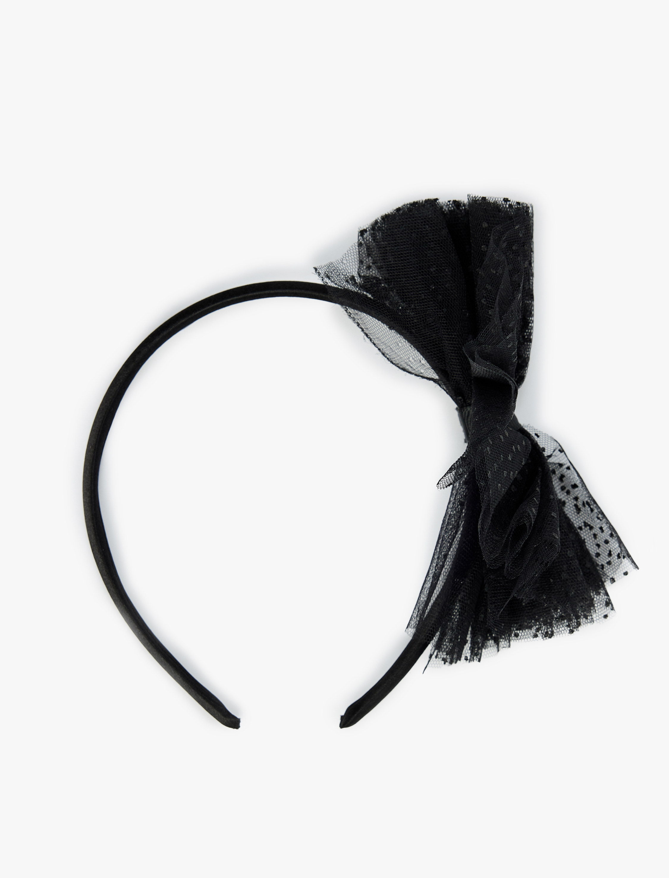  Kız Çocuk Tül Detaylı Fiyonklu Taç