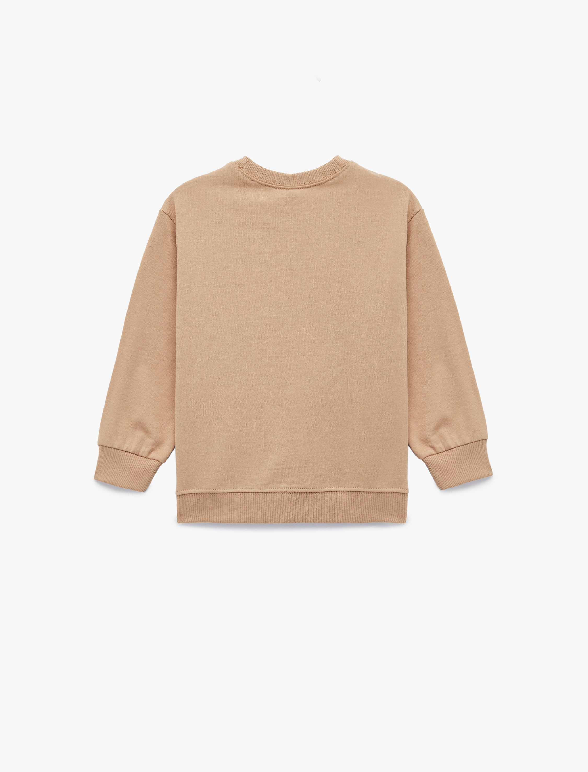  Kız Bebek Baskılı Pamuklu Uzun Kollu Bisiklet Yaka Sweatshirt