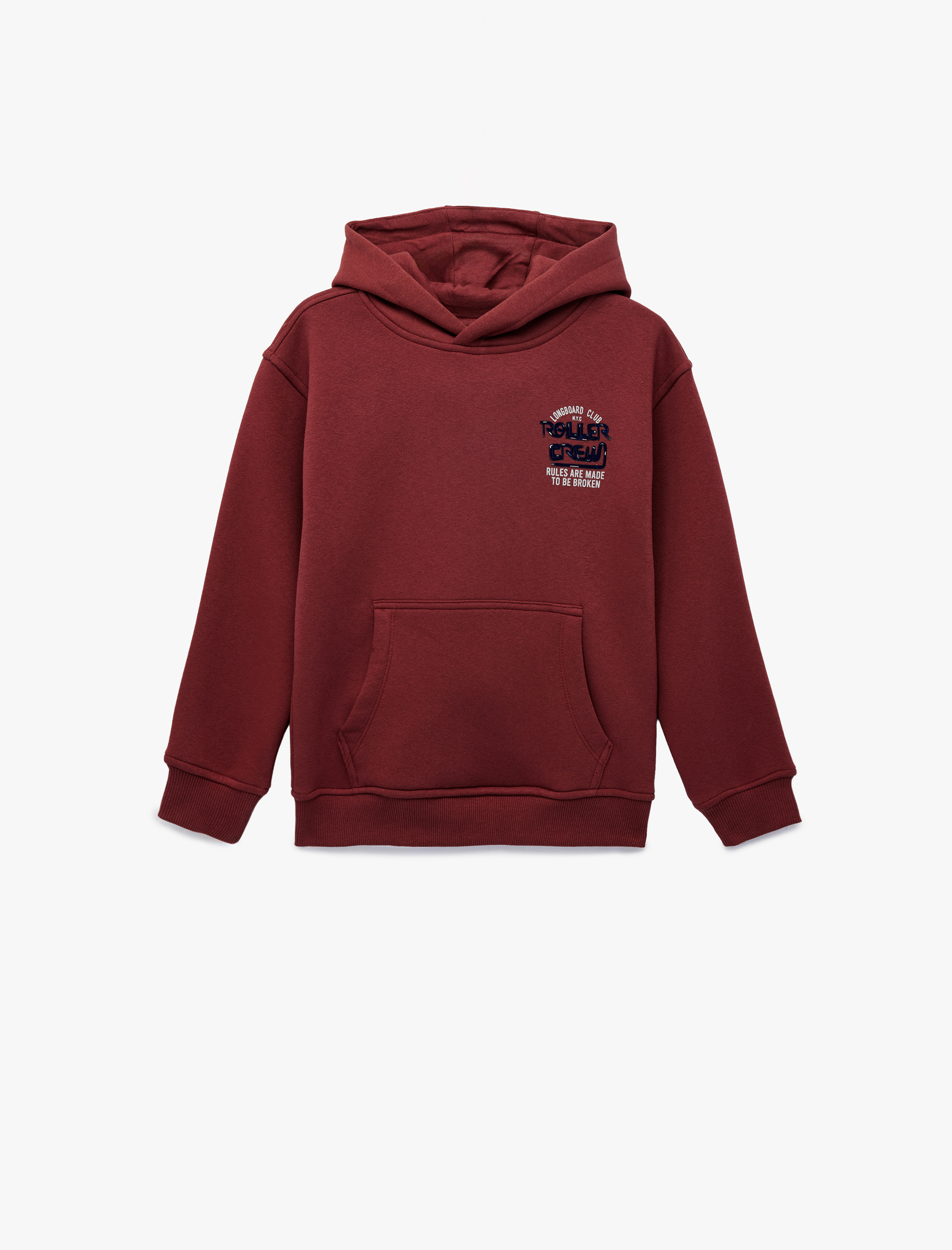  Erkek Çocuk Uzun Kollu Baskılı Kapşonlu Oversize Sweatshirt