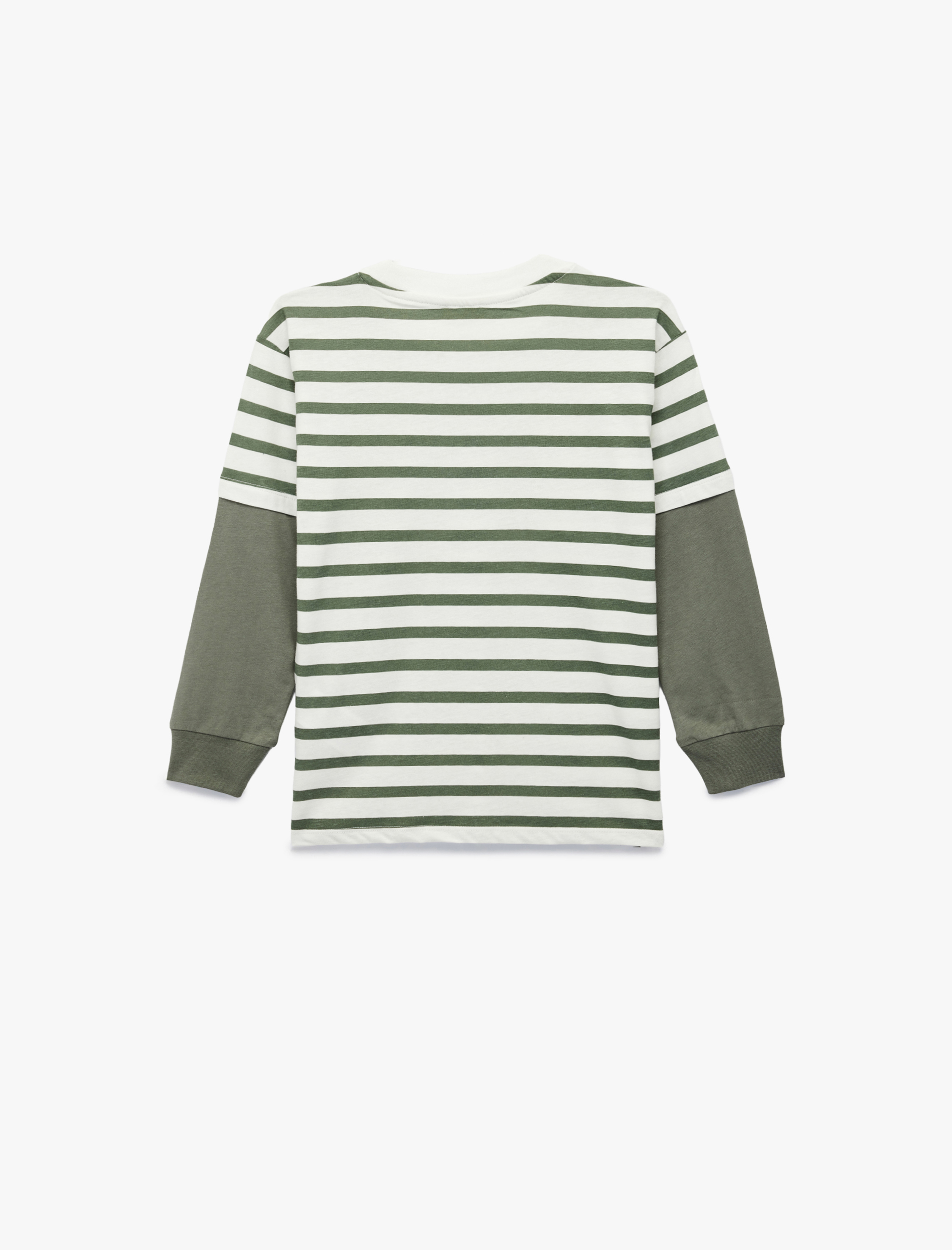  Erkek Çocuk Baskılı Uzun Kollu Bisiklet Yaka Pamuklu Tişört