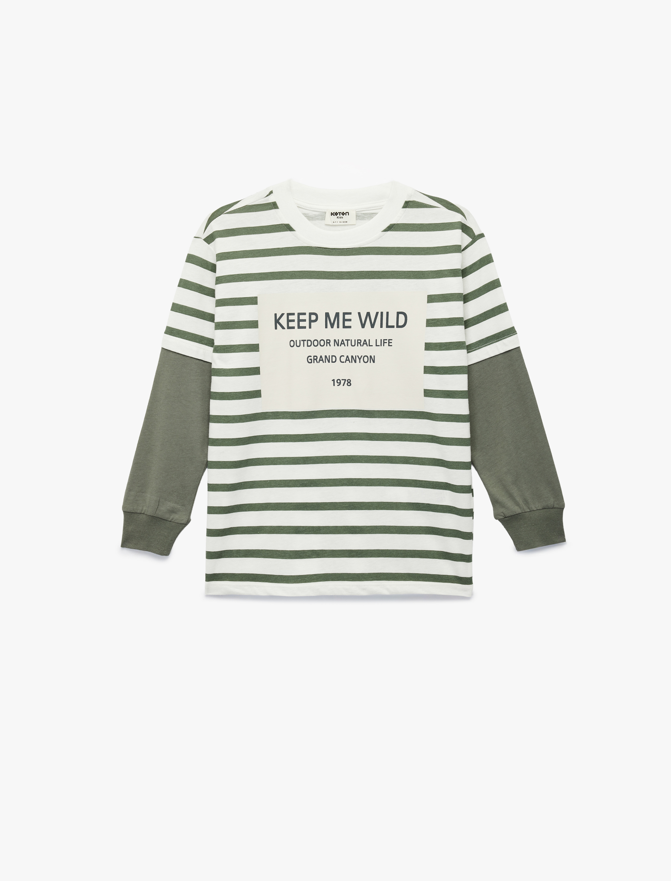  Erkek Çocuk Baskılı Uzun Kollu Bisiklet Yaka Pamuklu Tişört