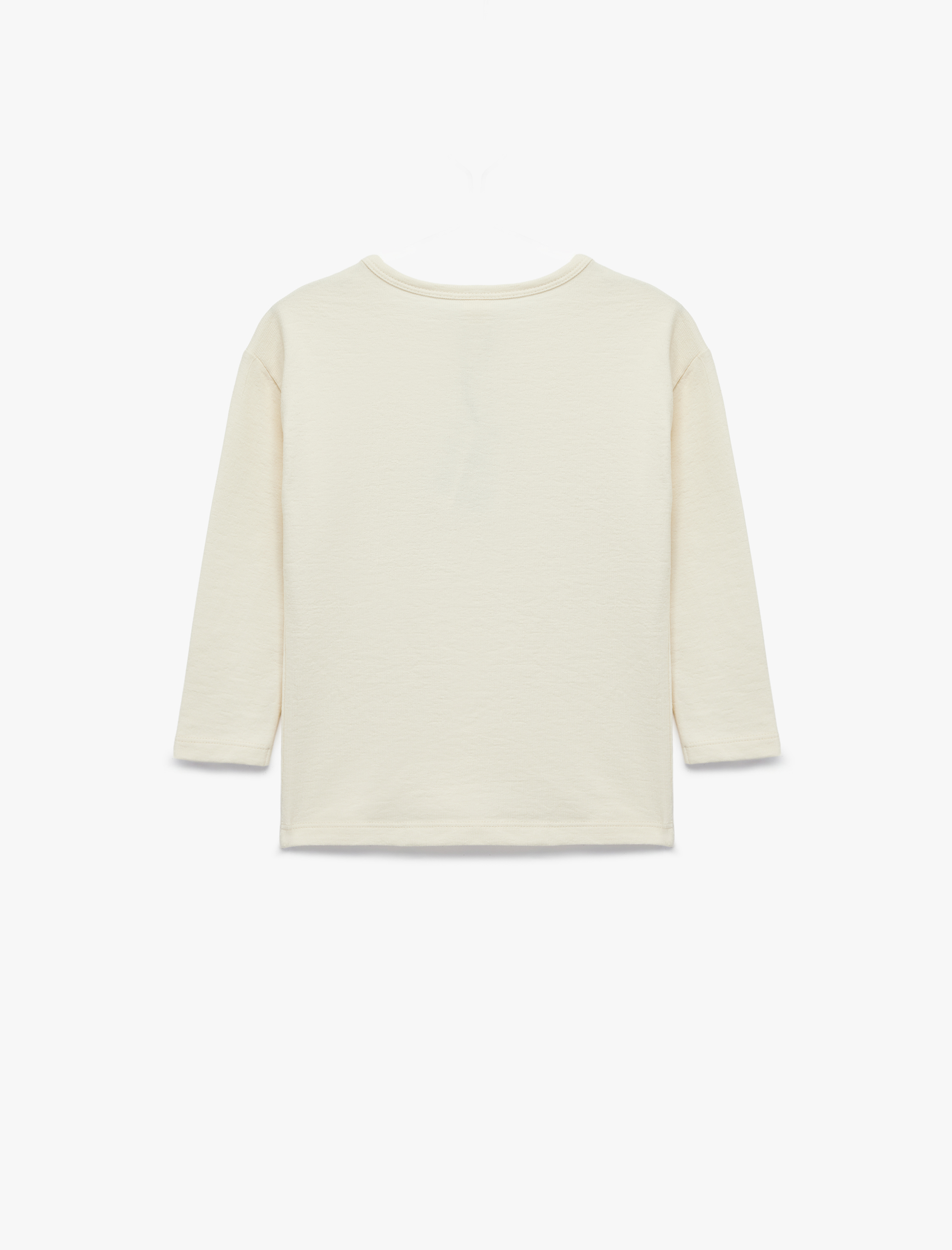  Erkek Bebek Uzun Kollu Bisiklet Yaka Cepli Pamuklu Tişört