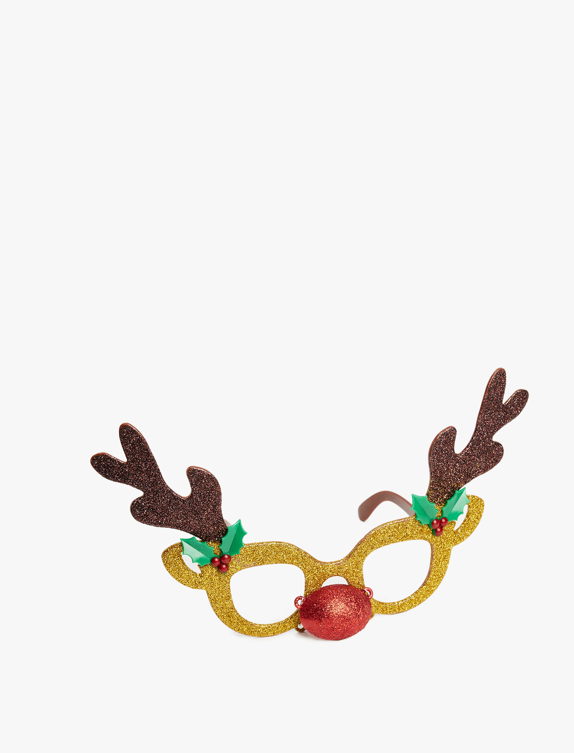  Kadın Yılbaşı Temalı Ren Geyiği Şekilli Gözlük