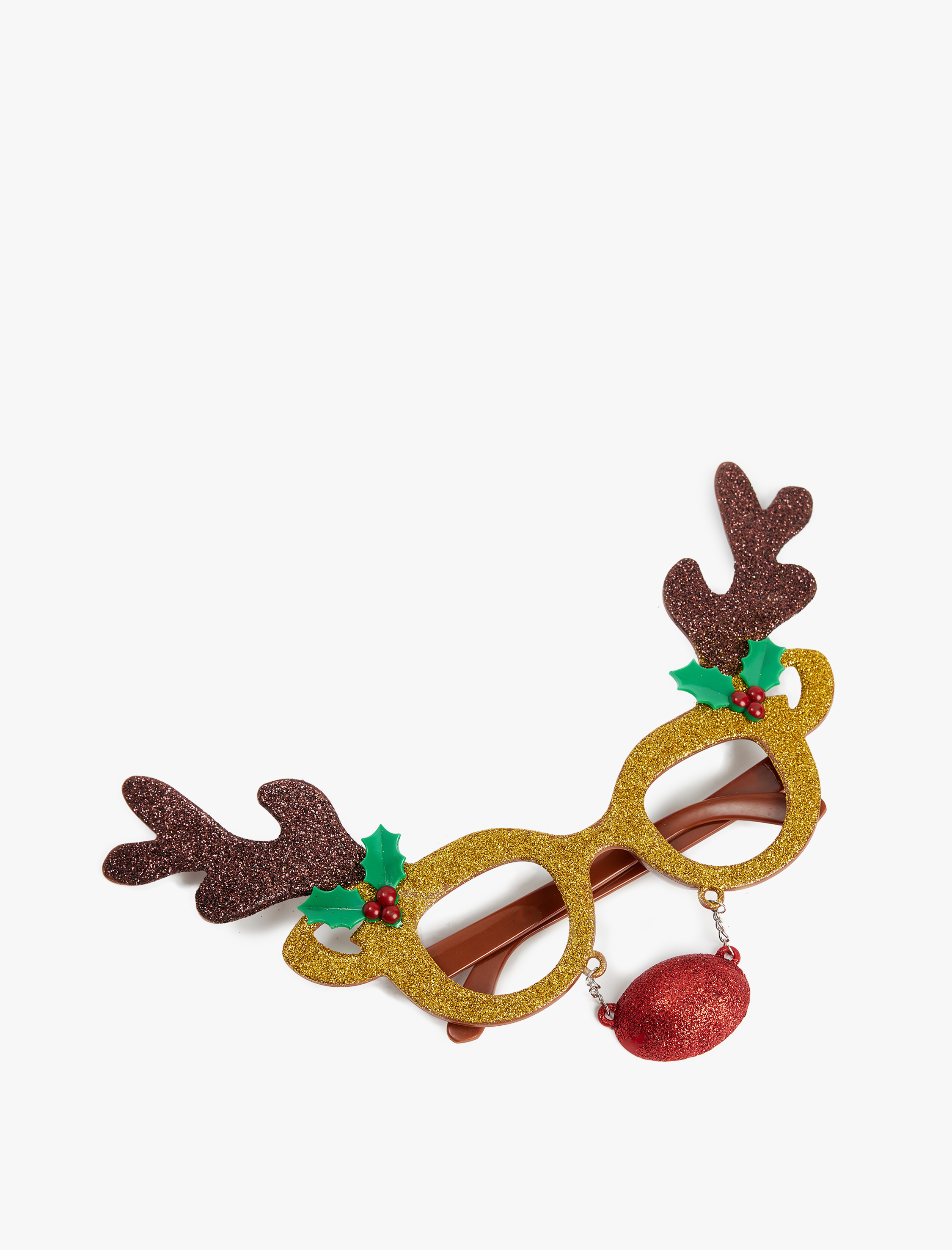  Kadın Yılbaşı Temalı Ren Geyiği Şekilli Gözlük