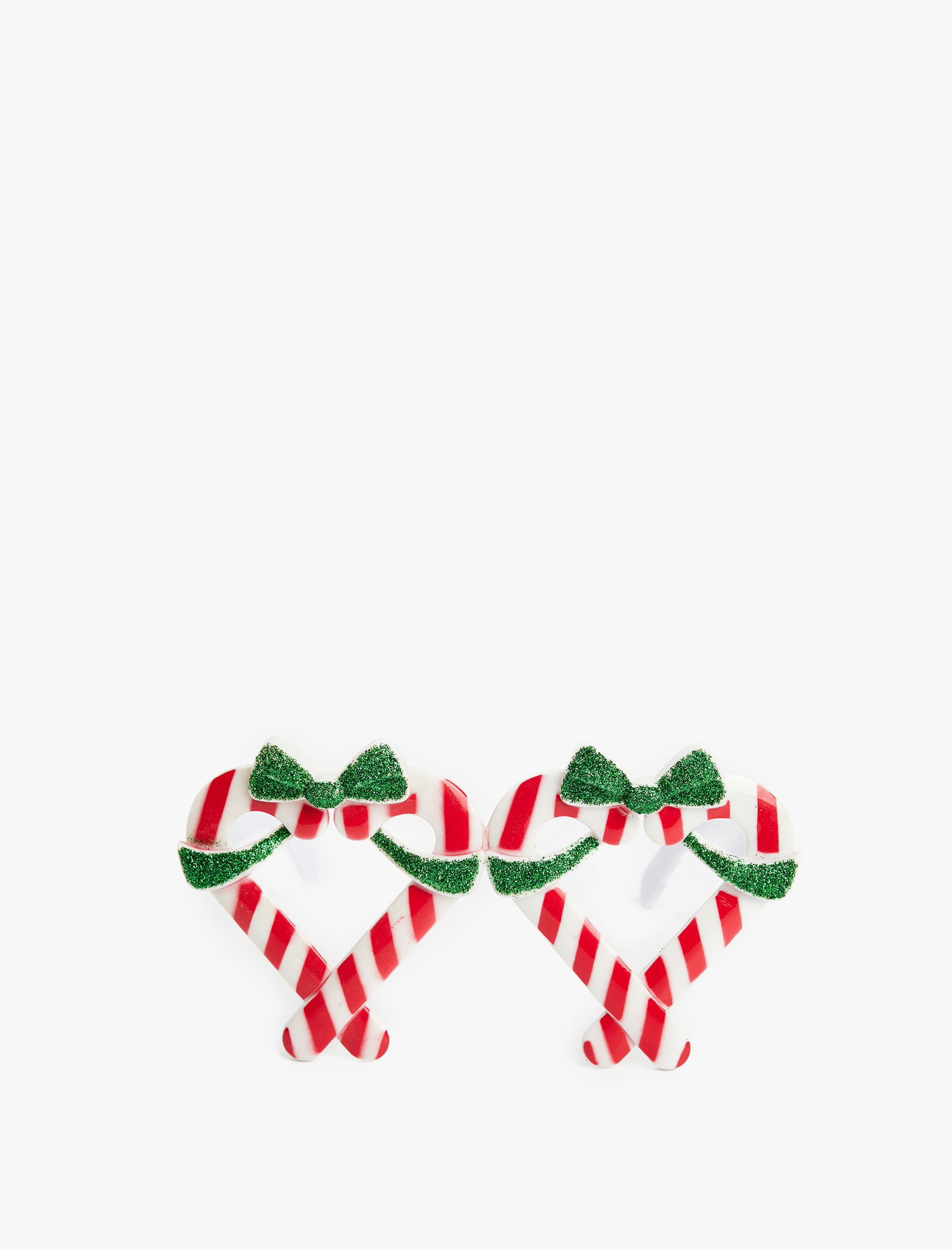  Kadın Yılbaşı Temalı Çizgili Fiyonklu Gözlük