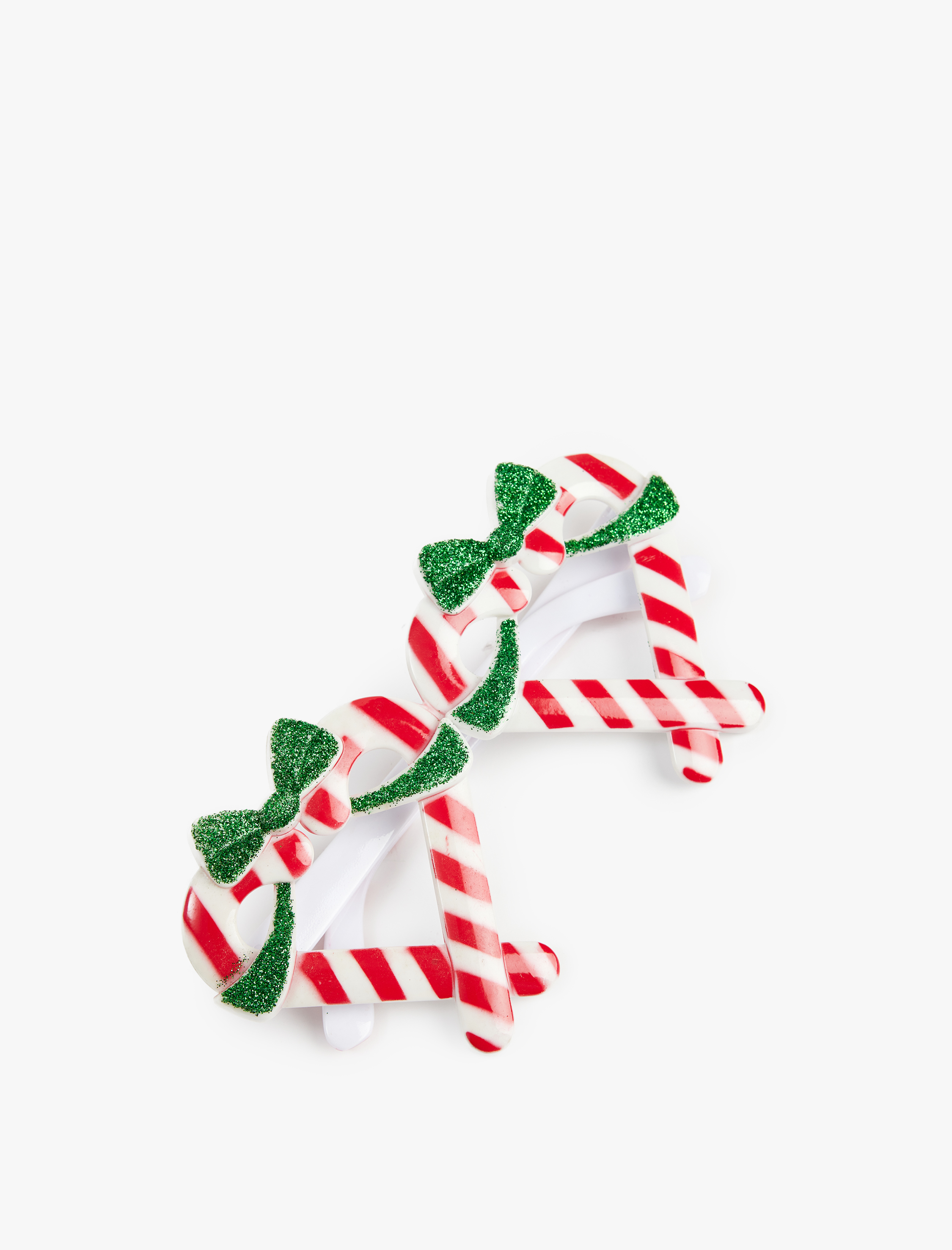  Kadın Yılbaşı Temalı Çizgili Fiyonklu Gözlük