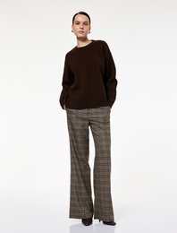 Bisiklet Yaka Uzun Kollu Triko Oversize Kazak