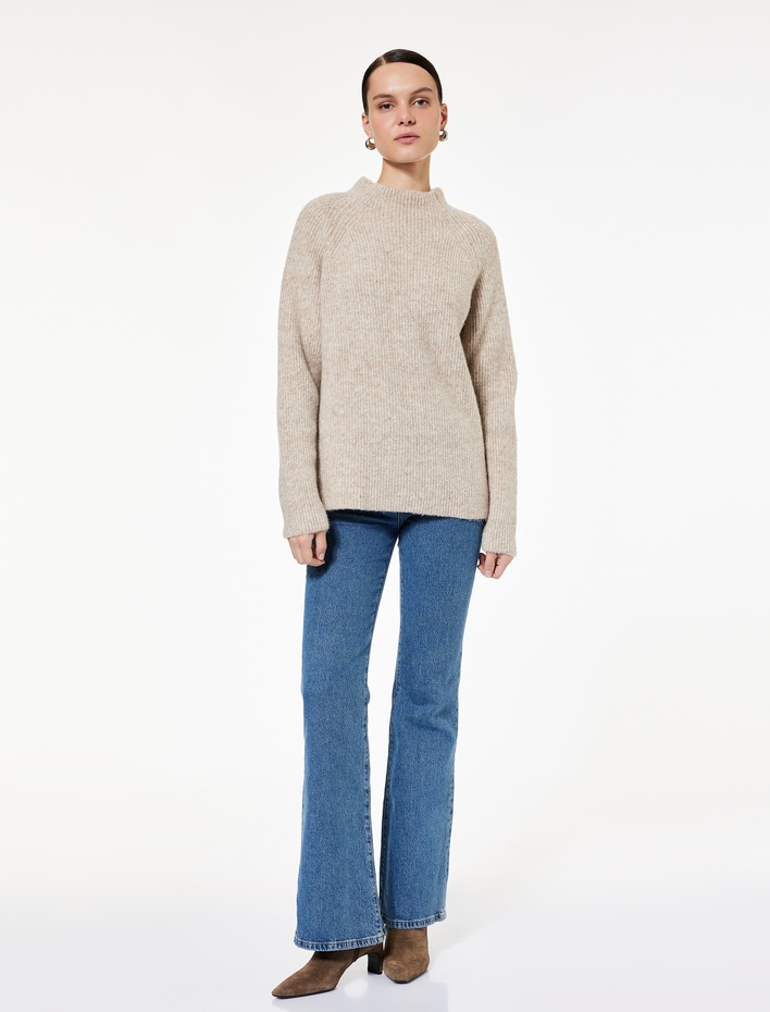  Koton X Sibil Çetinkaya - Uzun Kollu Dik Yaka Triko Peluş Kazak