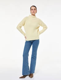 Koton X Sibil Çetinkaya - Uzun Kollu Dik Yaka Triko Peluş Kazak