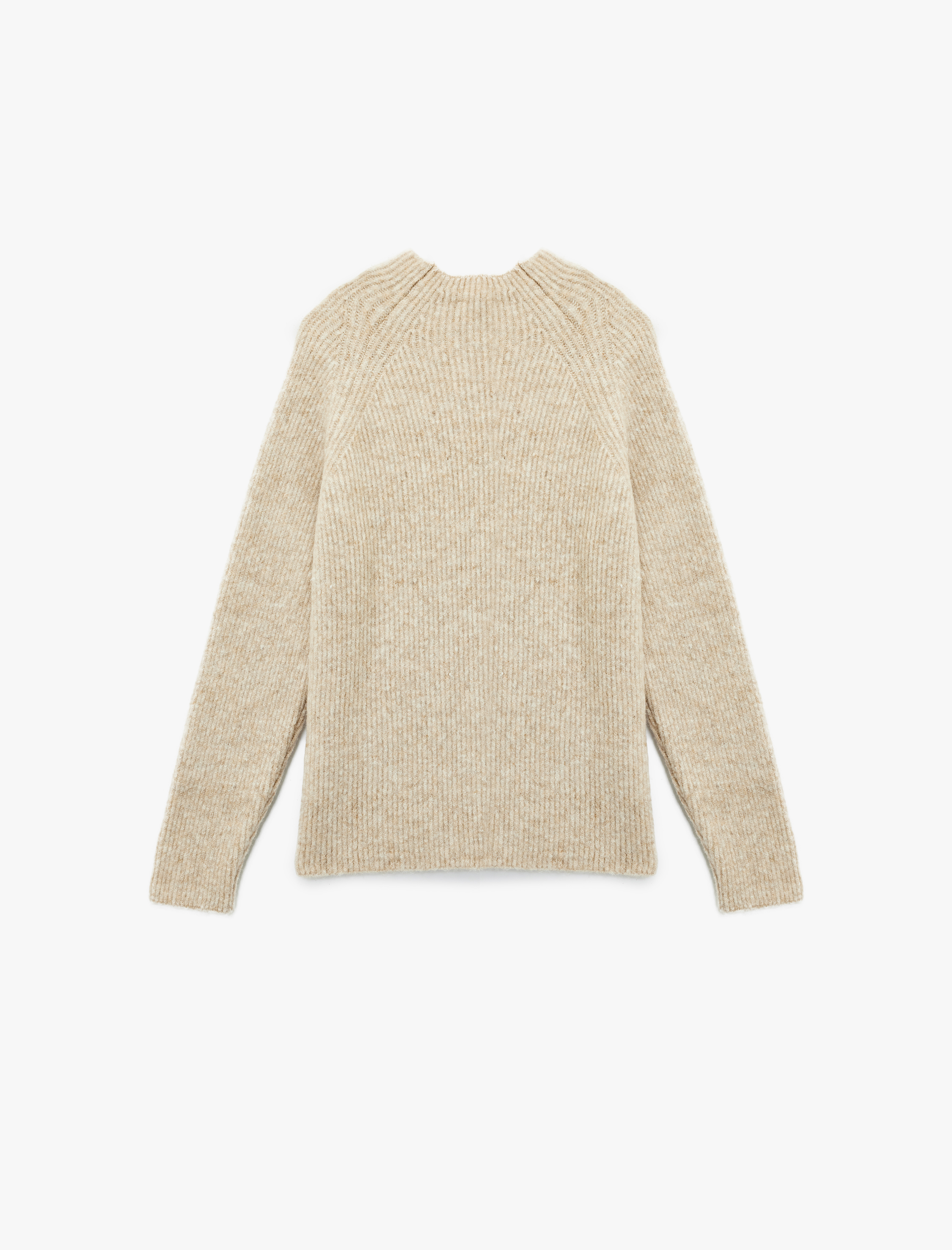   Koton X Sibil Çetinkaya - Uzun Kollu Dik Yaka Triko Peluş Kazak