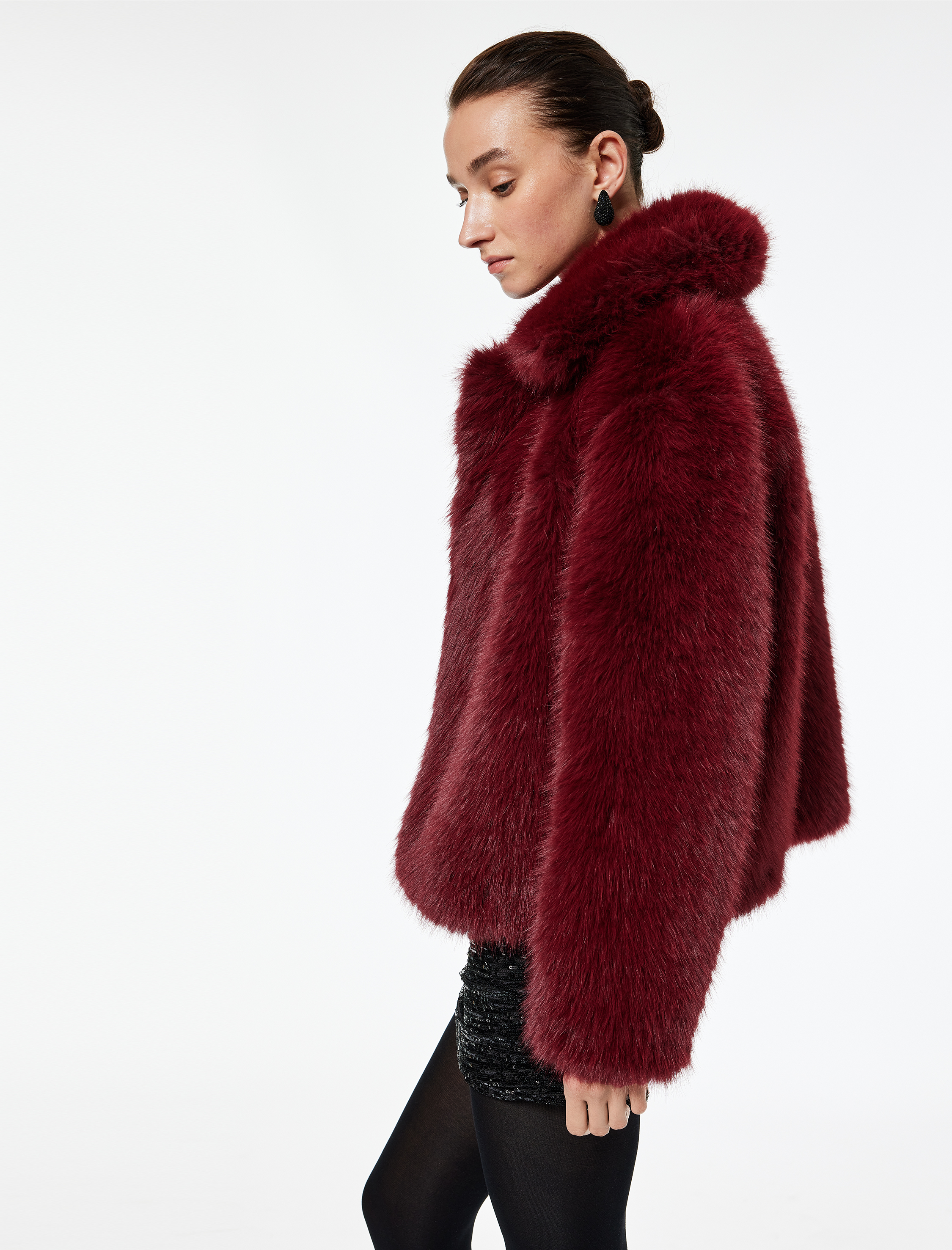   Suni Kürk Mont Uzun Kollu Crop