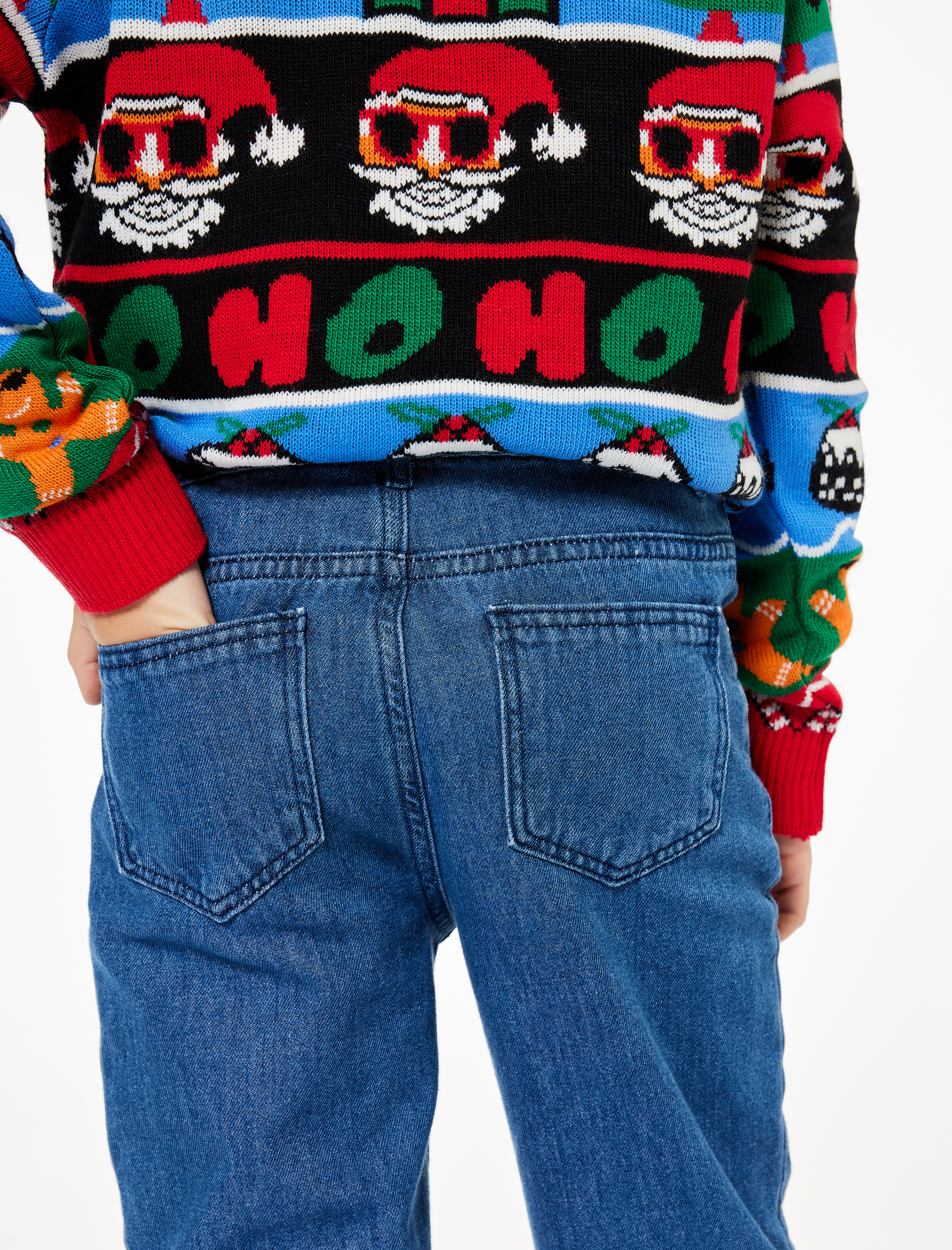  Erkek Çocuk Pamuklu Rahat Kesim Denim Pantolon