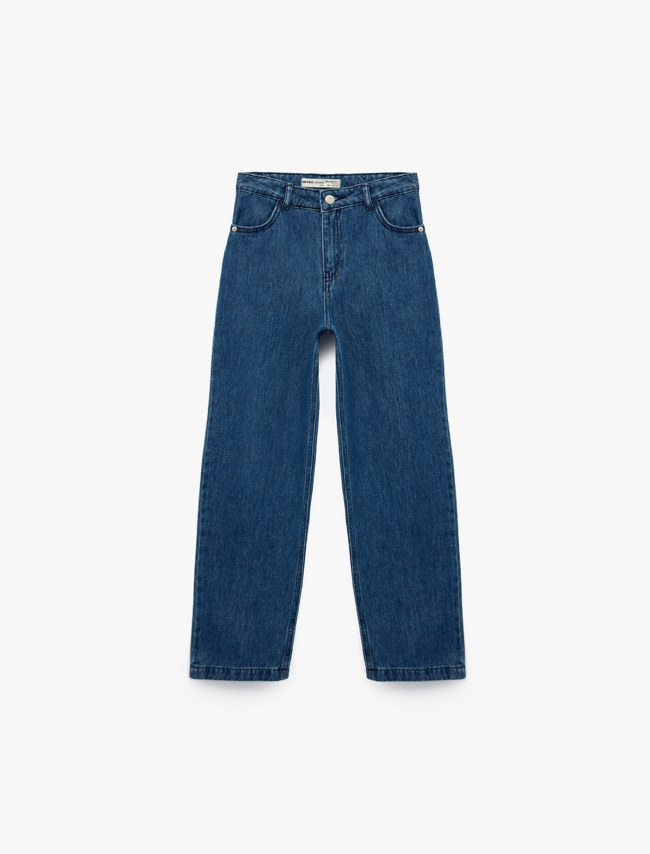  Erkek Çocuk Pamuklu Rahat Kesim Denim Pantolon