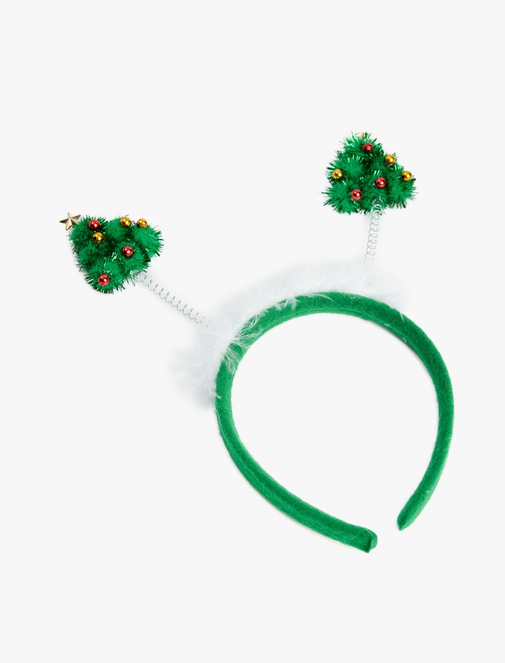 Kadın Çam Ağacı Aplikeli Yılbaşı Tacı