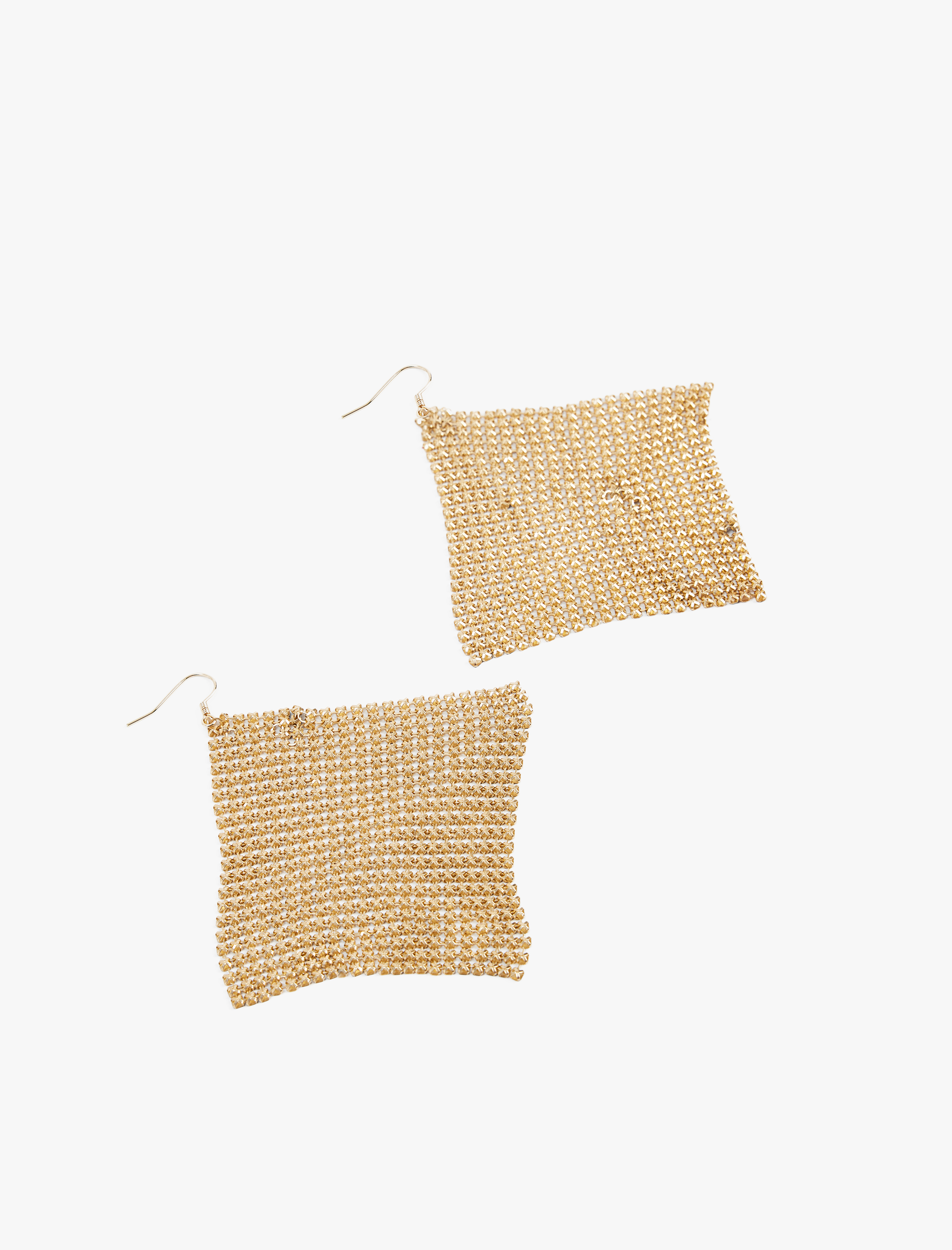  Kadın Leopar Desenli Sallantılı Ağ Küpe