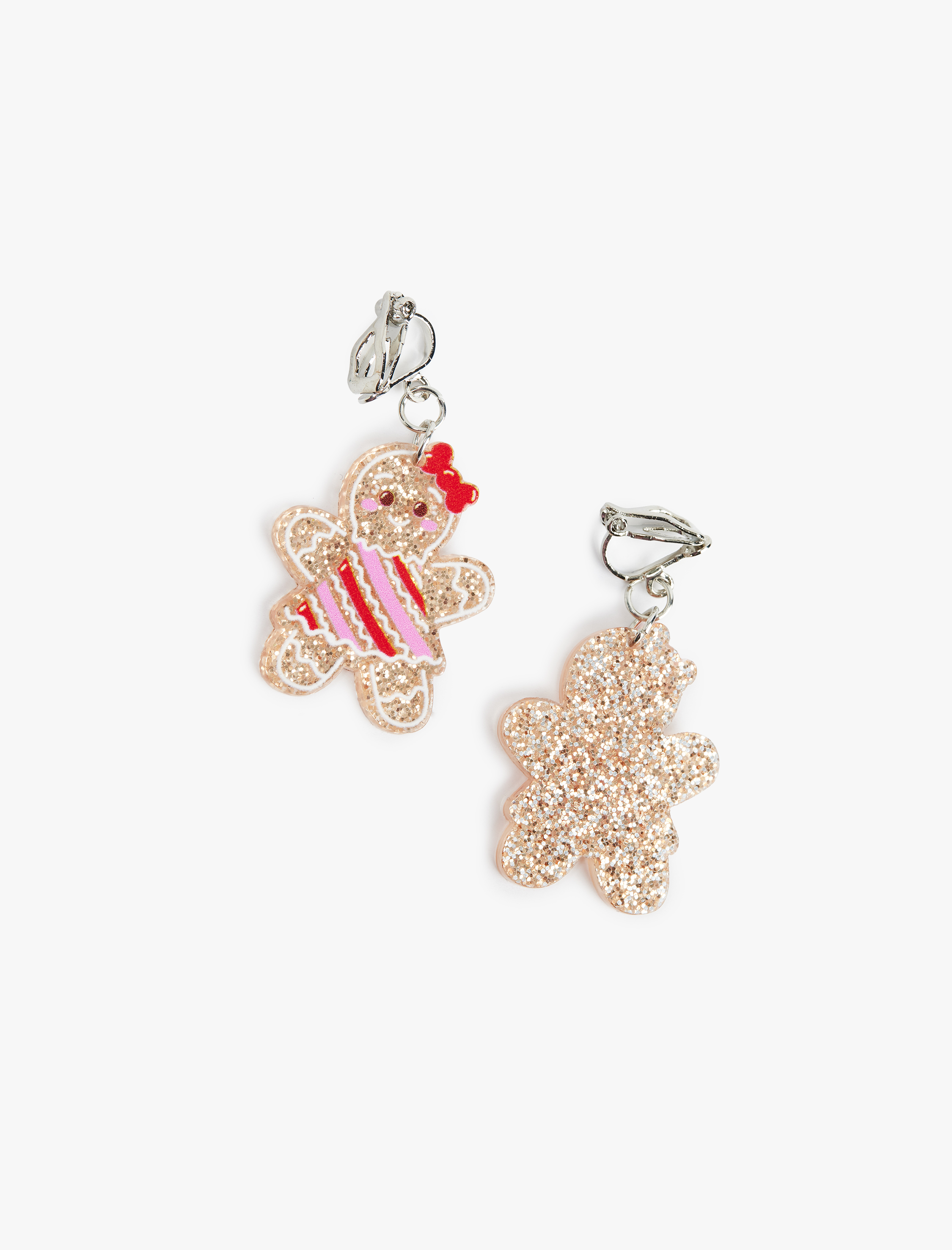  Kadın Çok Renkli Sallantılı Klipsli Kurabiye Küpe