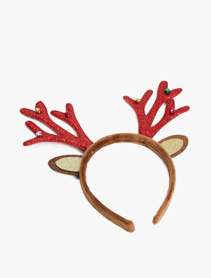 Kadın Geyik Boynuzu Detaylı Yılbaşı Tacı