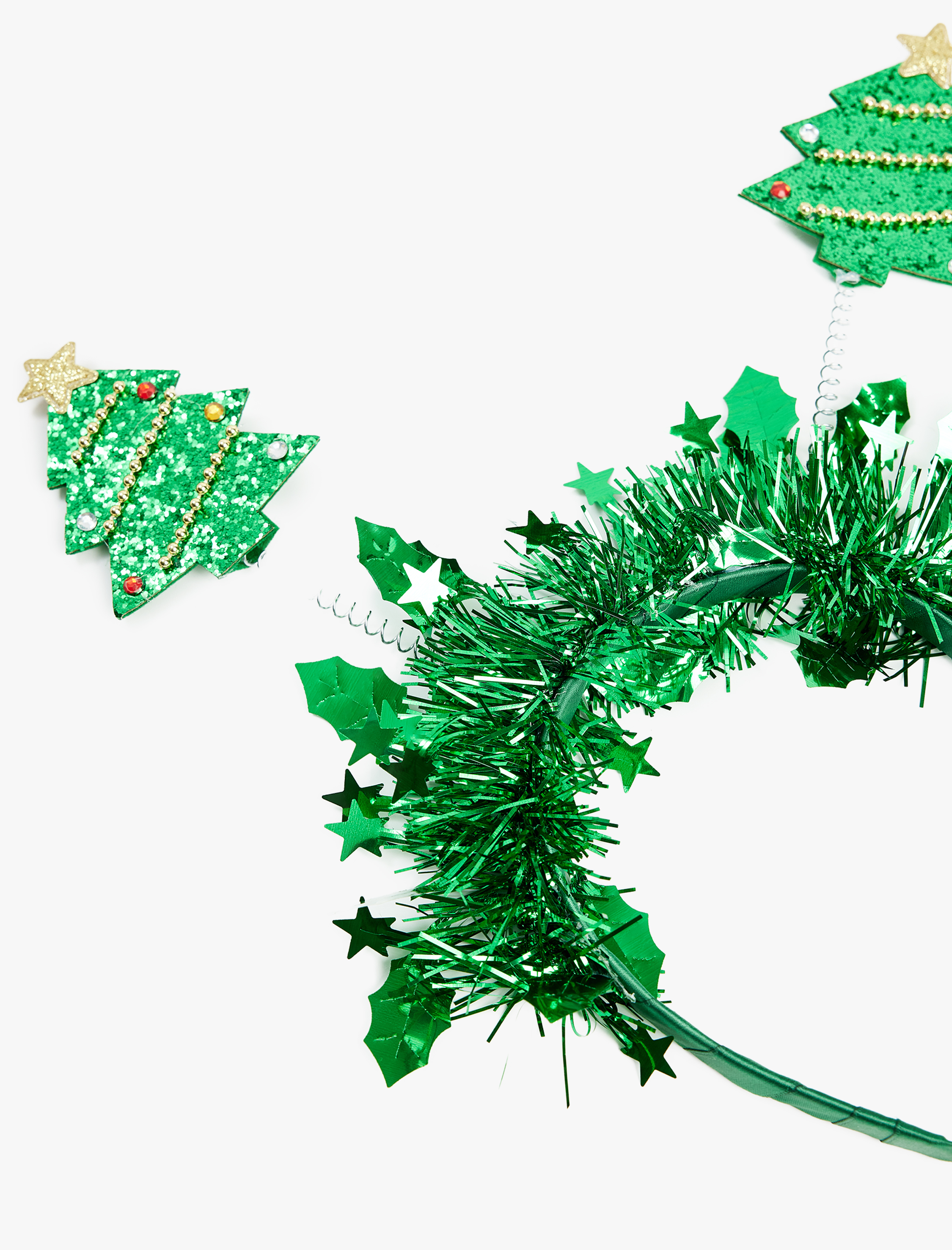  Kadın Simli Çam Ağacı Aplikeli Yılbaşı Tacı