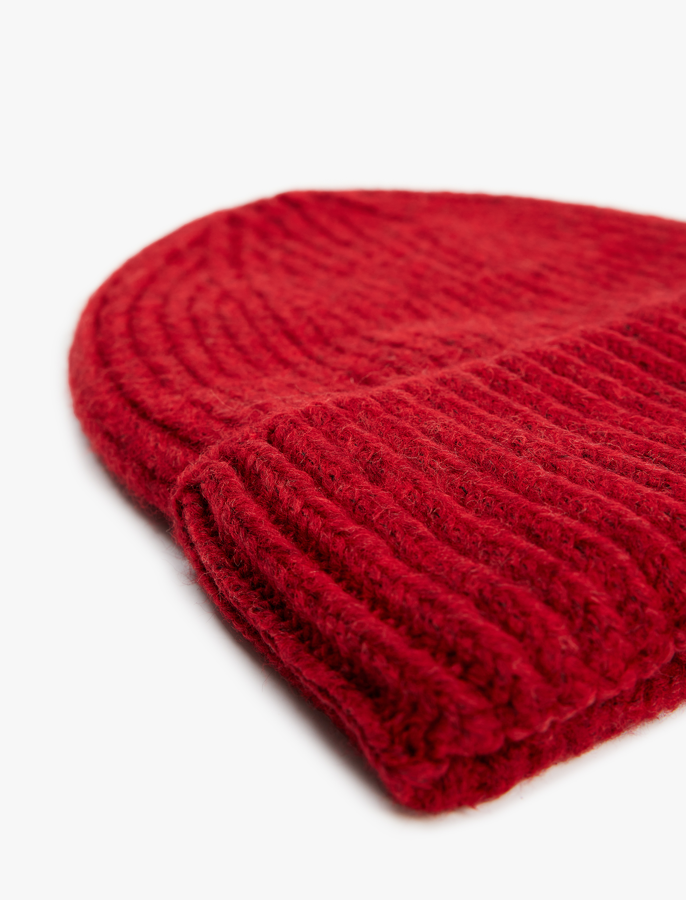  Kadın Katlı Basic Triko Bere