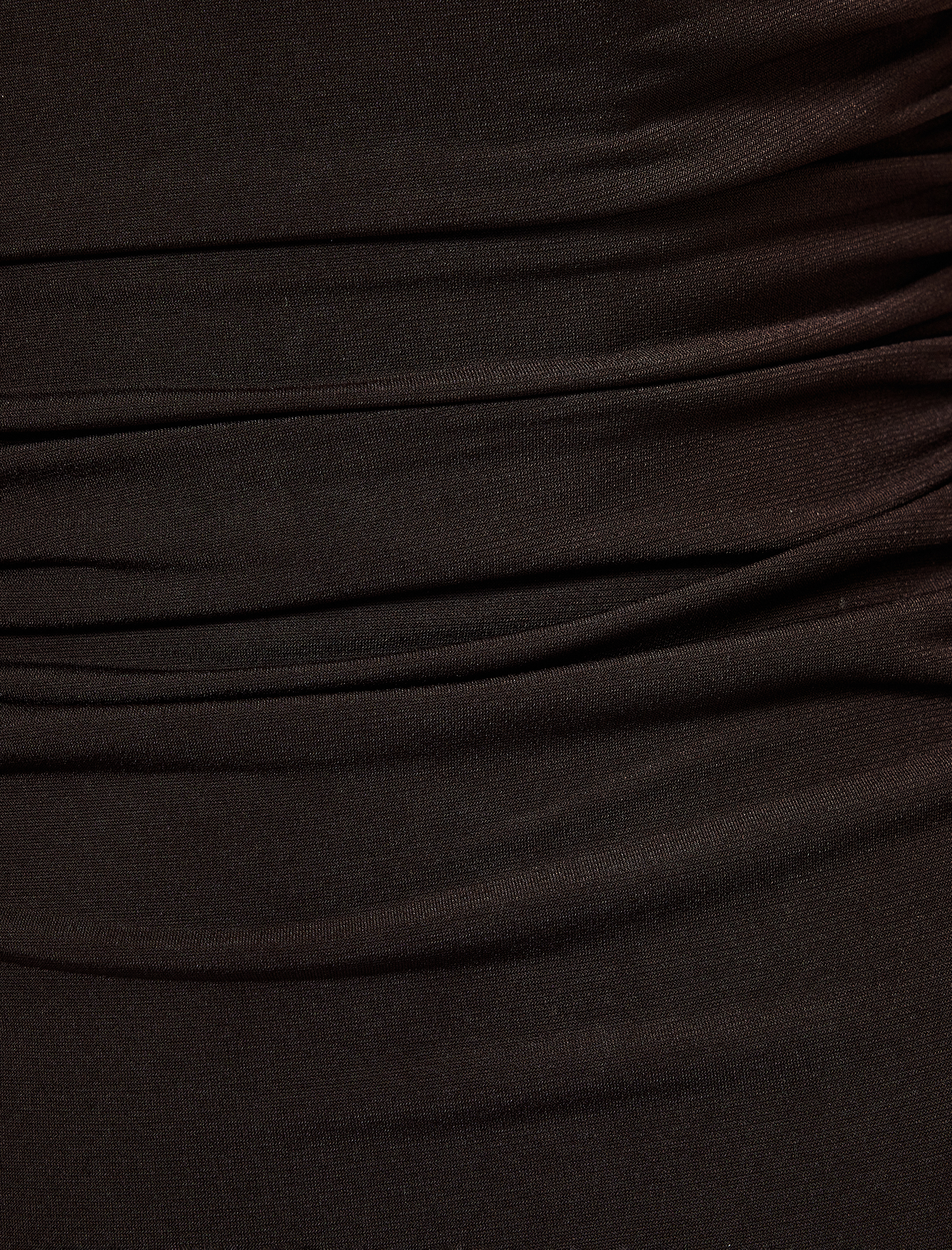 Straplez Yaka Kolsuz Drape Detaylı Uzun Abiye Elbise