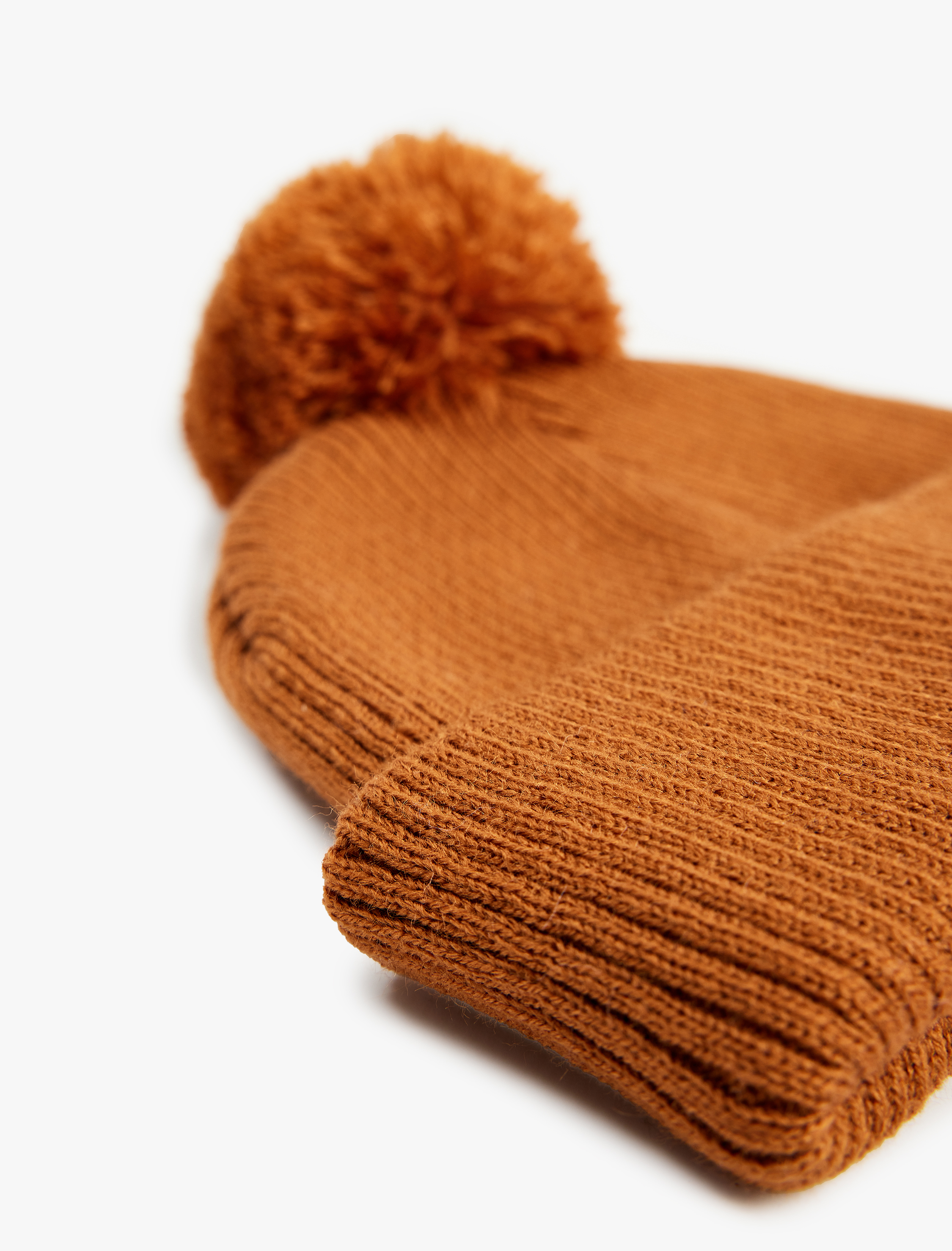 Erkek Bebek Ponpon Detaylı Örgü Triko Bere