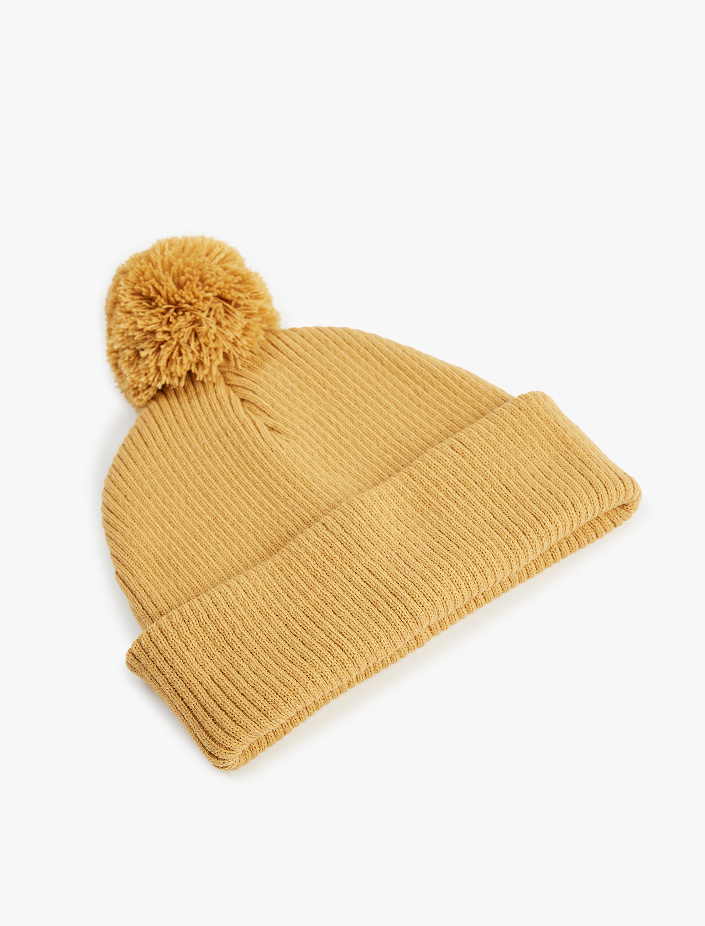 Erkek Bebek Ponpon Detaylı Örgü Triko Bere