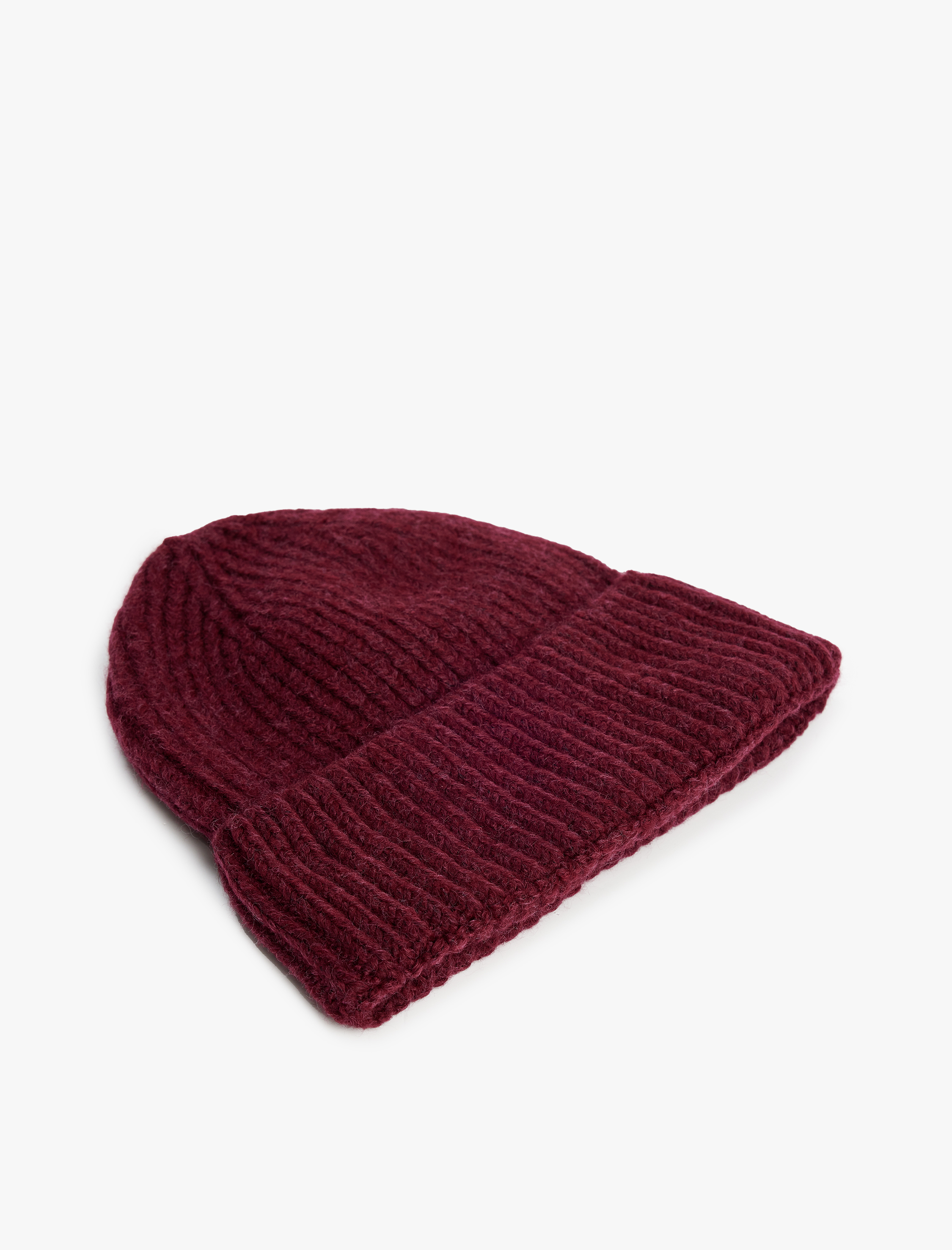  Kadın Katlı Basic Triko Bere