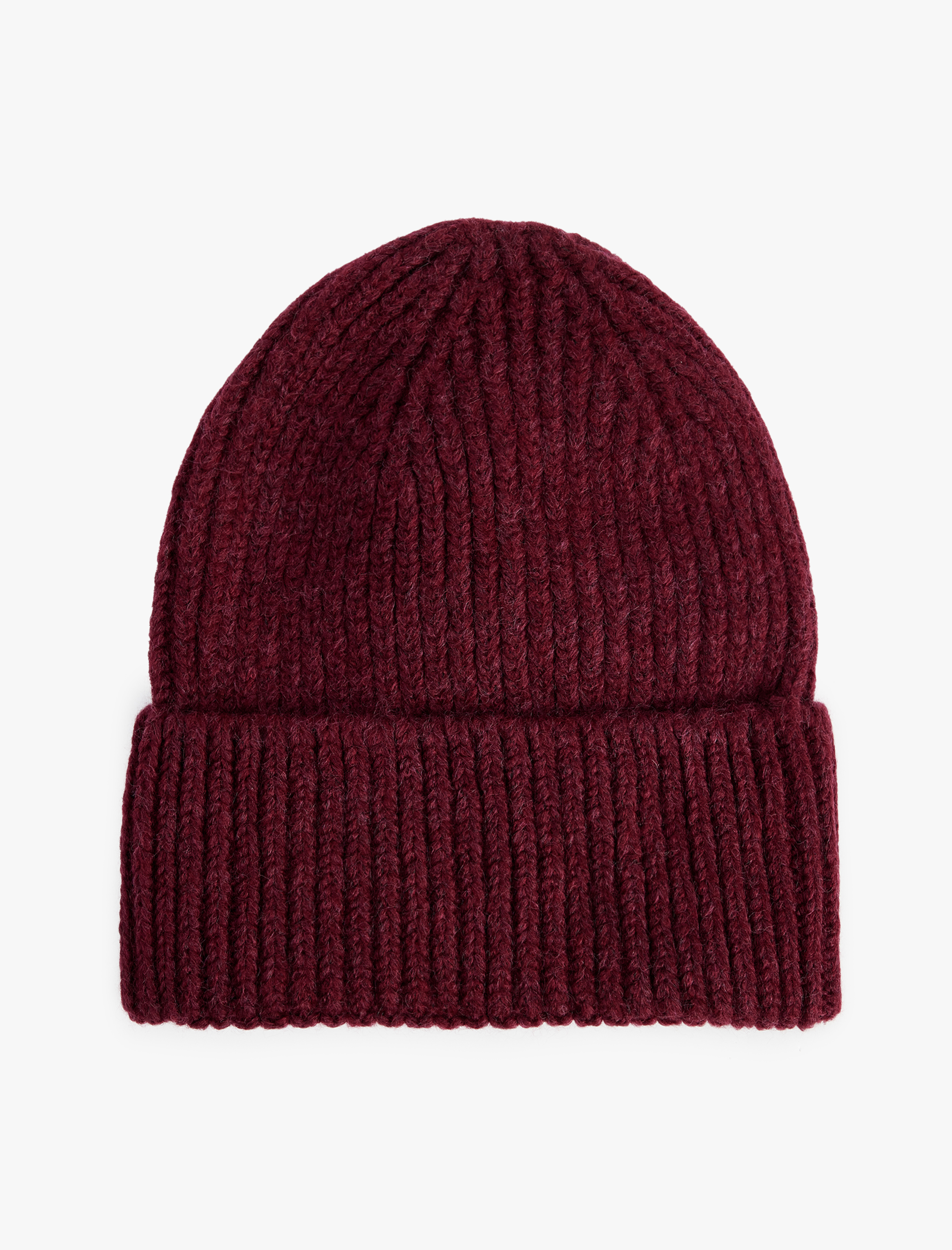  Kadın Katlı Basic Triko Bere